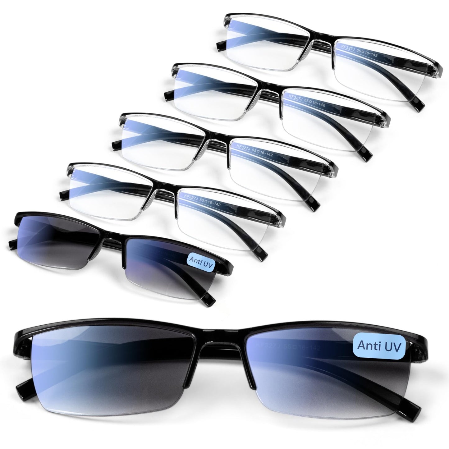 Durable Blue Light Filtering Reading Glasses for Men - Comfortable TR90 Frames1