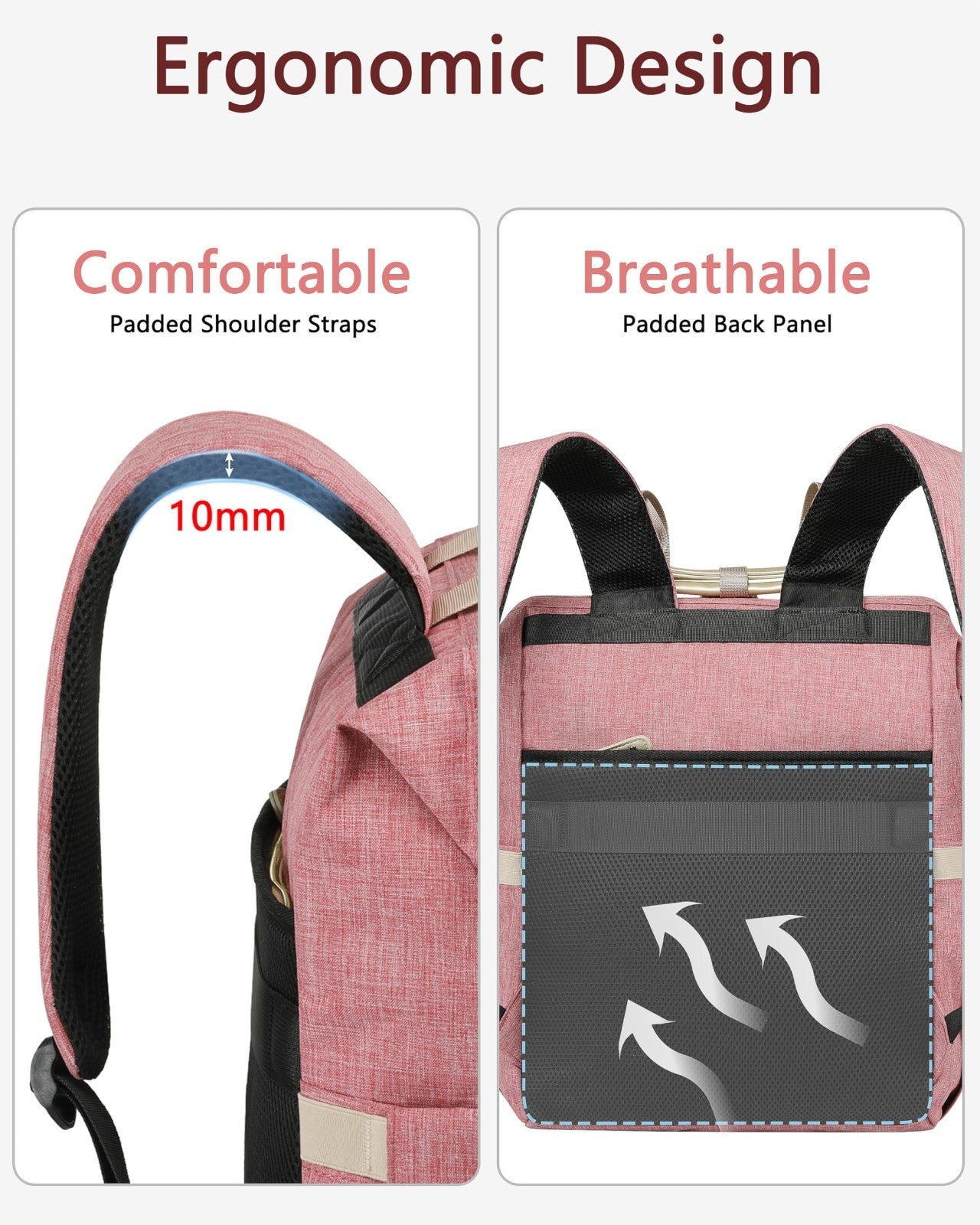 Large Women’s Backpack for 15.6" Laptop, Water-Resistant Travel Bookbag, School5