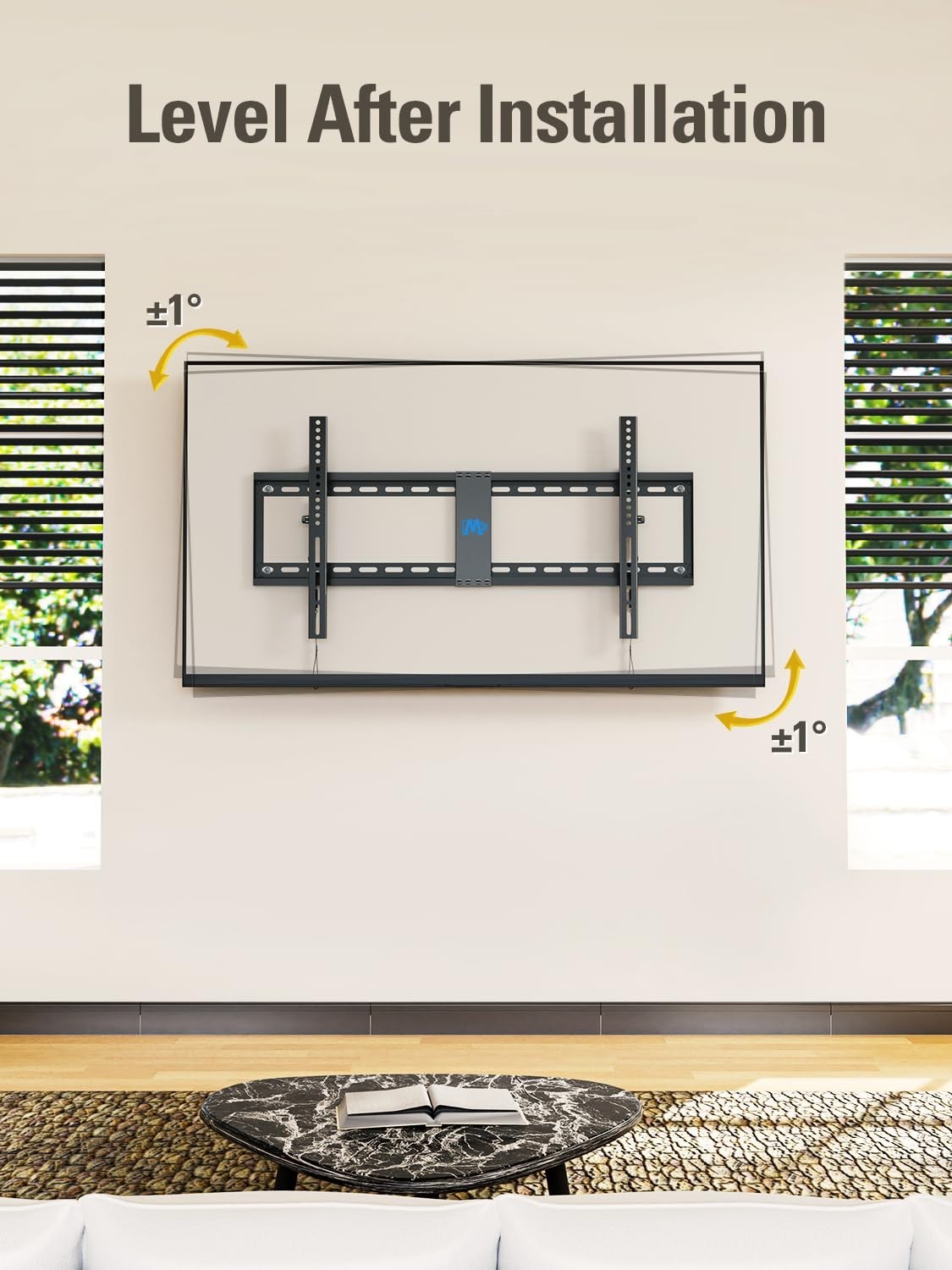 Universal Tilting TV Wall Mount for 42 86" TVs, VESA 800x400mm, Easy Level Adjus4