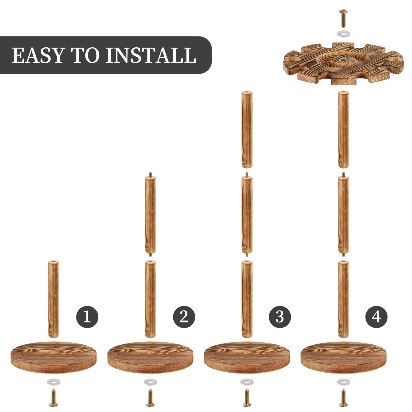 Baseball Bat Holder & Ball Display Shelf Rack   Organizer for 10 Bats, Wood Stan3
