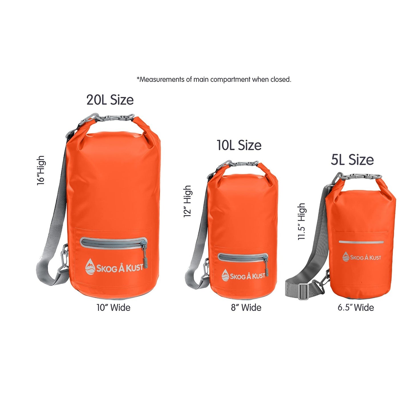 Waterproof Roll Top Dry Bag - 5L, 10L, 20L for Boating, Hiking, Camping Gear3