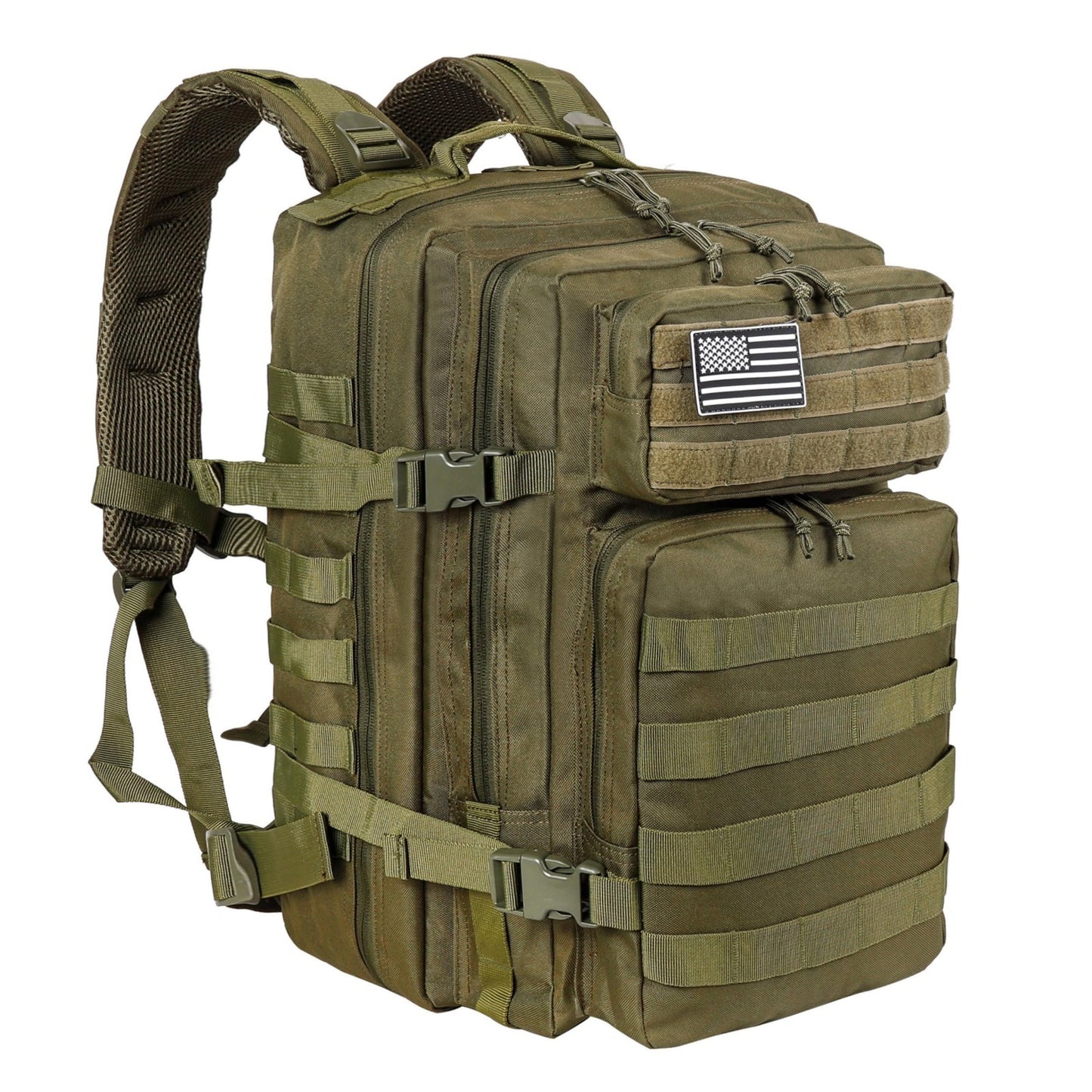 Tactical Military Backpack 45L   3 Day Assault Rucksack with Molle System, Army4