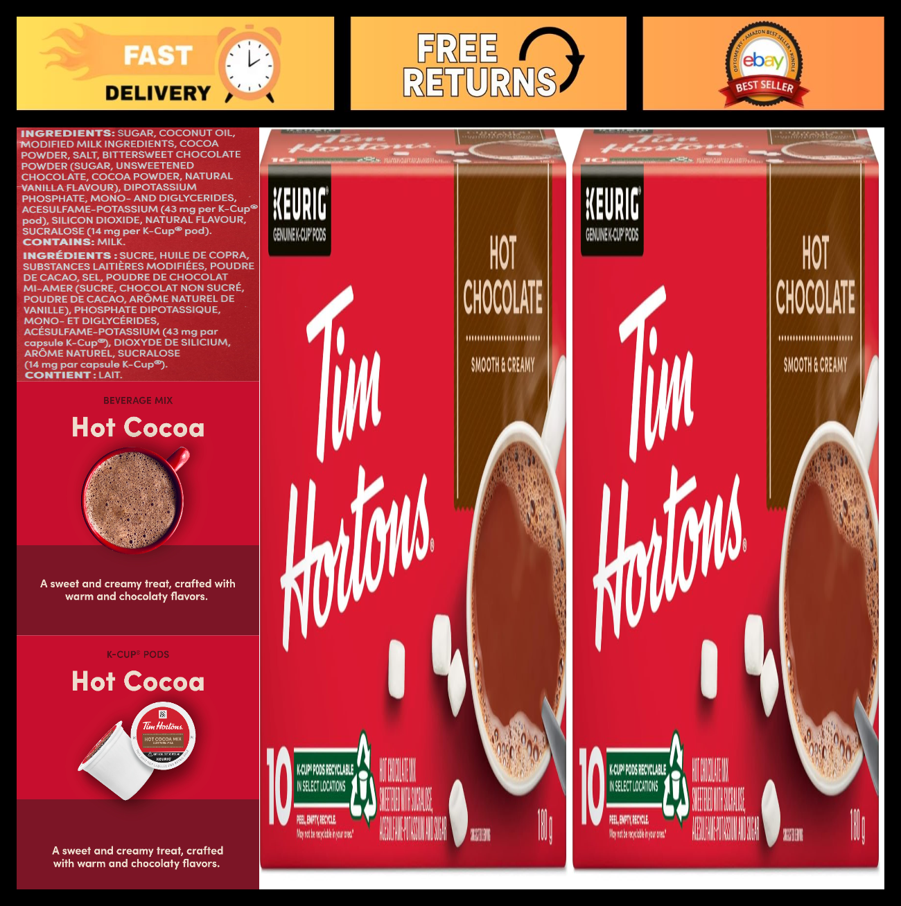 Rich Hot Chocolate Pods for Keurig, Single Serve K Cups, 20 Count, Creamy & Deli0