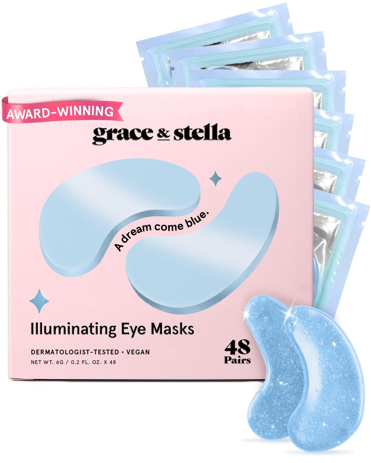 Under Eye Masks - Reduce Dark Circles, Puffy Eyes, Wrinkles - 48 Gel Patches, Ve1