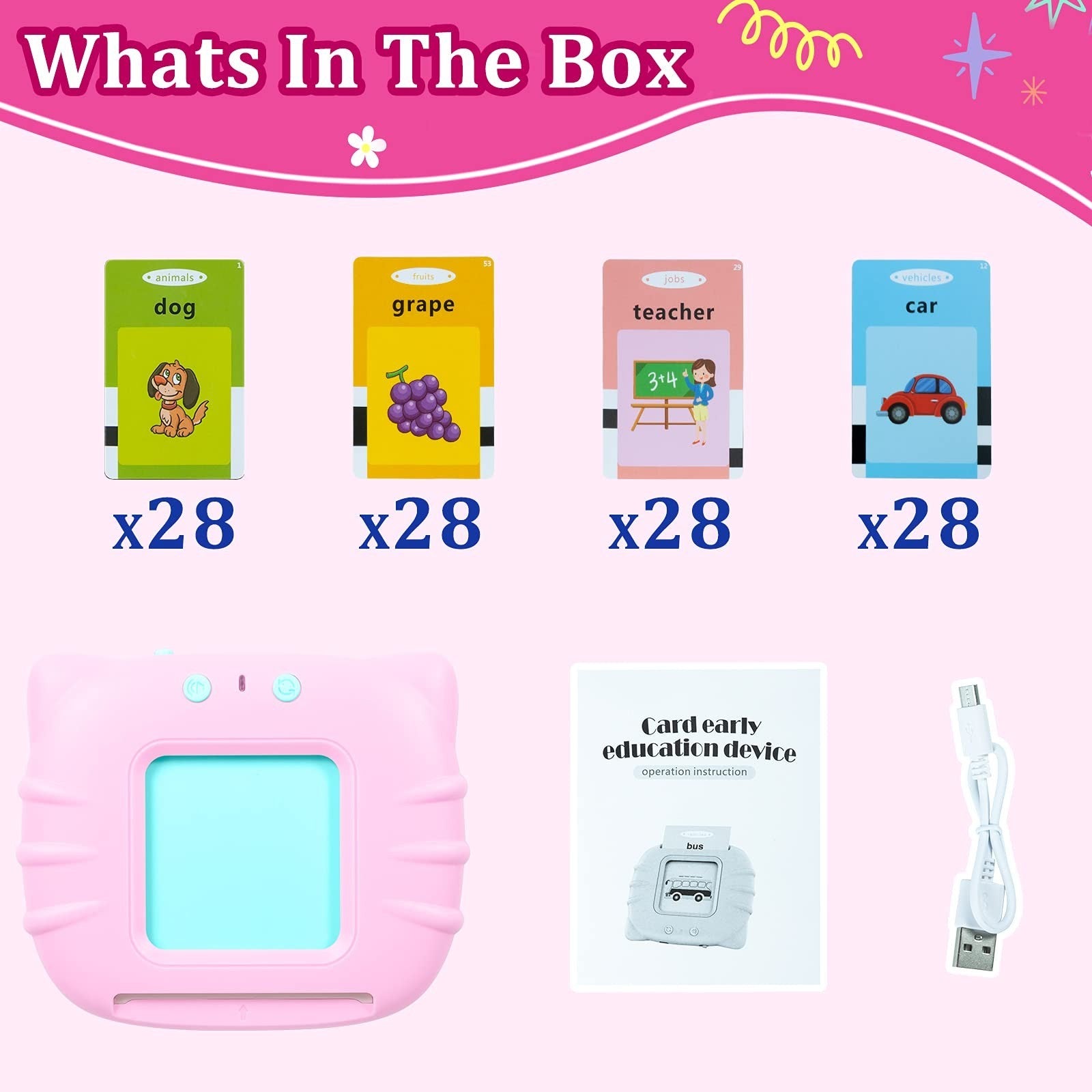 Toddler Learning Toys for 2-5 Year Olds, Speech Therapy & Autism Sensory Flash C7