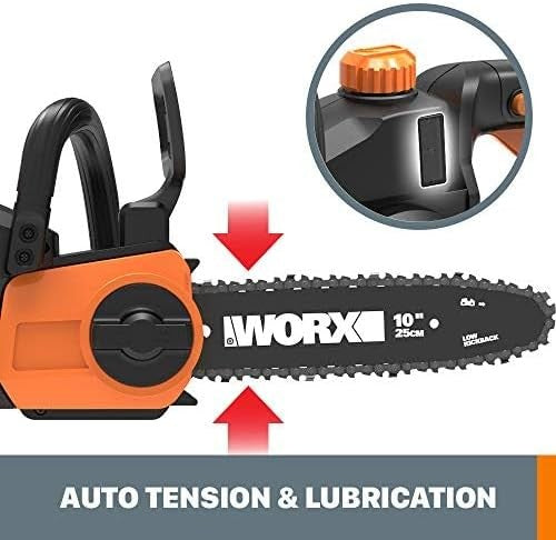 20V Cordless Chainsaw with Auto-Tension - 10" Cutting Power5