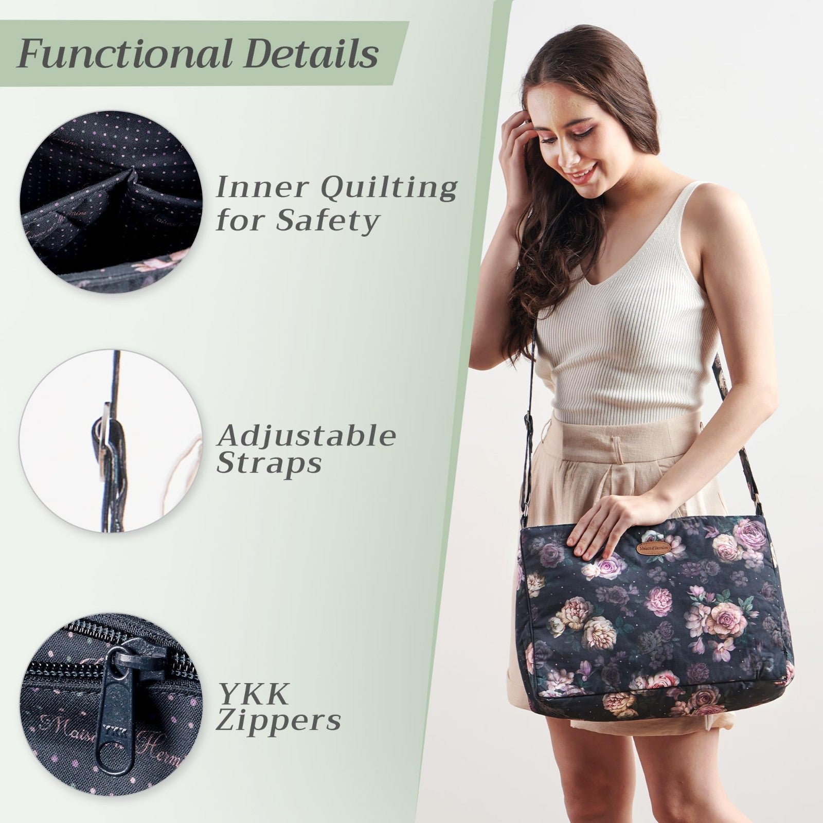 Stylish Cotton Shoulder Bag for Women   Versatile Handbag, Everyday Use2