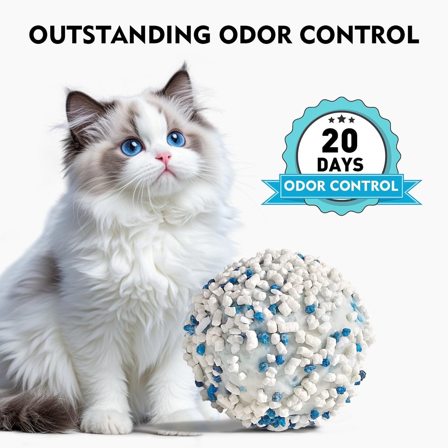 Plant-Based Cat Litter 26.4 lb - Clumping, Low Dust, Unscented, Multi-Cat, Odor5