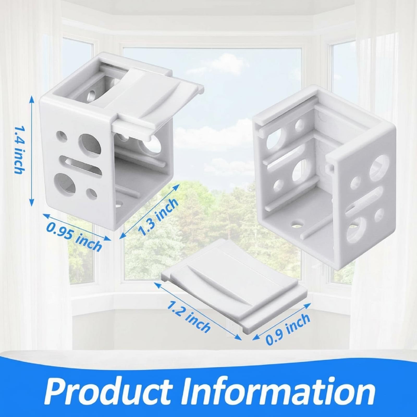 2 Pcs 1" Mini Blind Bracket Replacement - Plastic Headrail Mounting Hardware for2