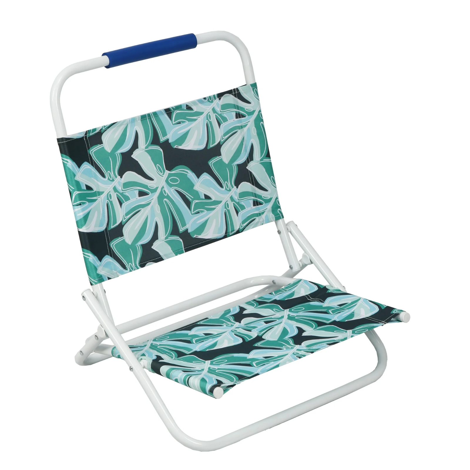Mainstays Beach Sand Chair, Palm Leaf Pattern, New0