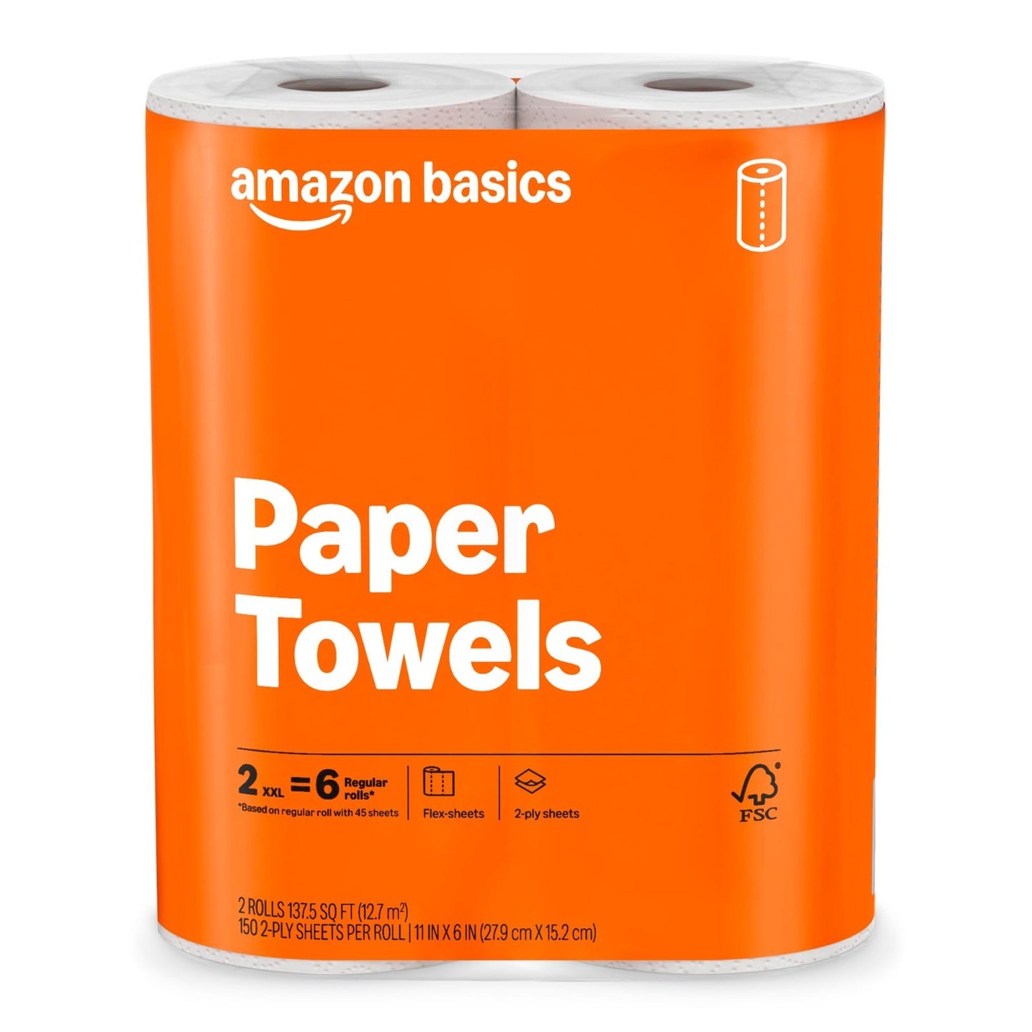 2 Ply Flex Sheets Paper Towels   2 Pack, 150 Sheets/Roll, Super Absorbent for Sp0