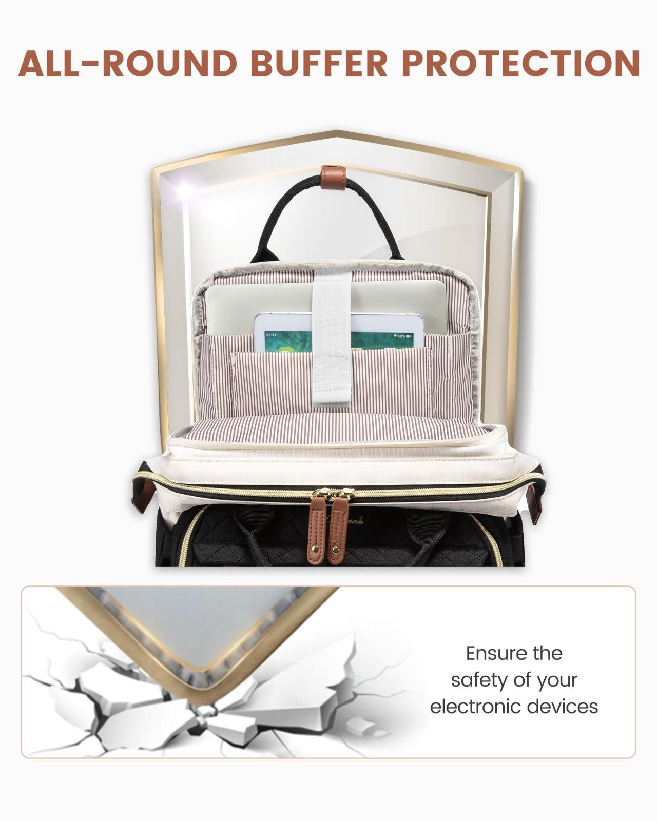 Waterproof 17.3'' Laptop Backpack for Women, Nurse Teacher Work Bag, Travel Purs5