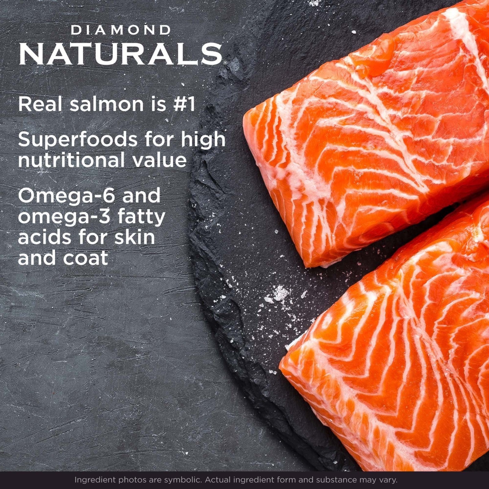 Premium Salmon Dry Dog Food for Puppies, Adults & Seniors   30lb Skin & Coat For2