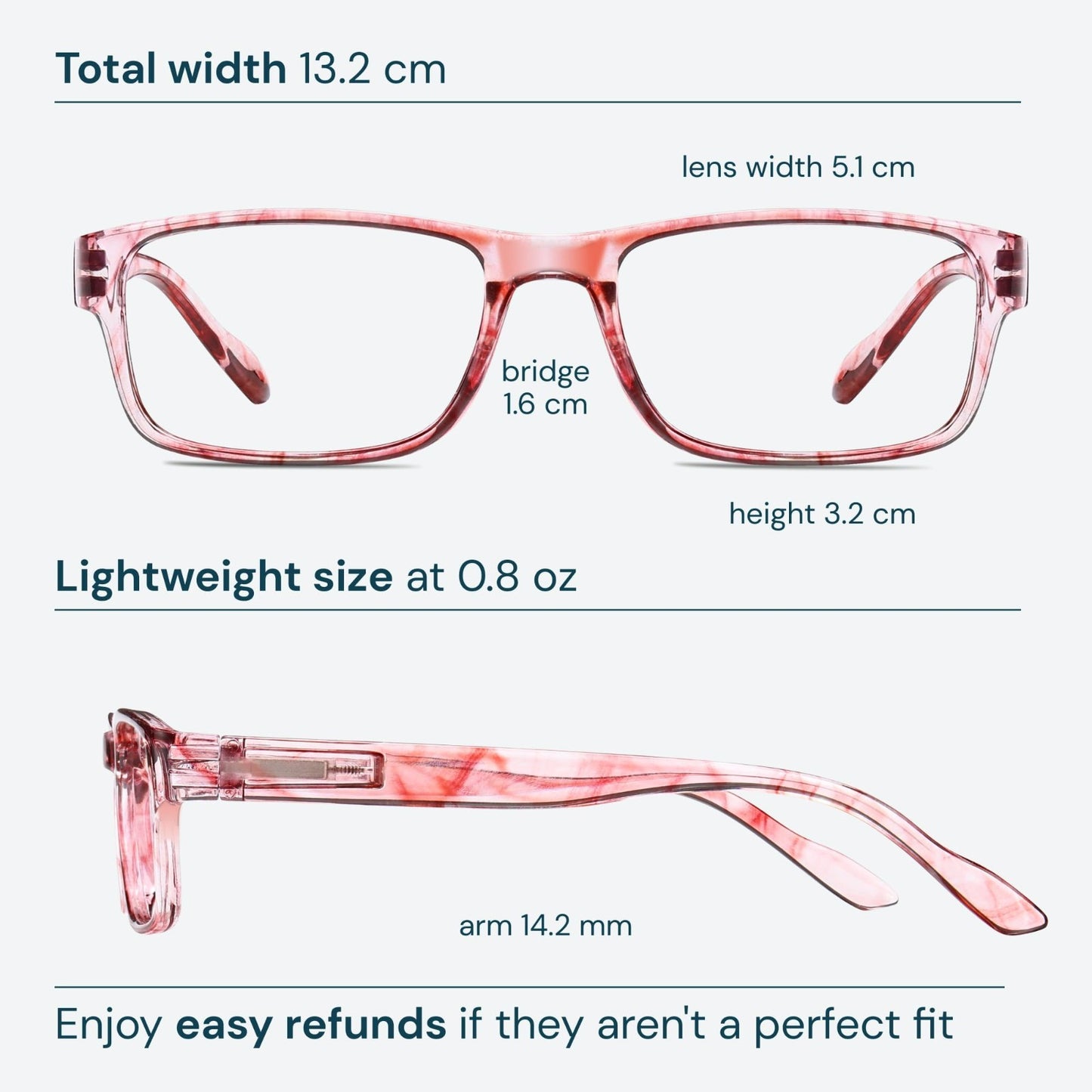 2.5x Professional Reading Glasses - All-Day Comfort, Blue Light Protection, FSA-5