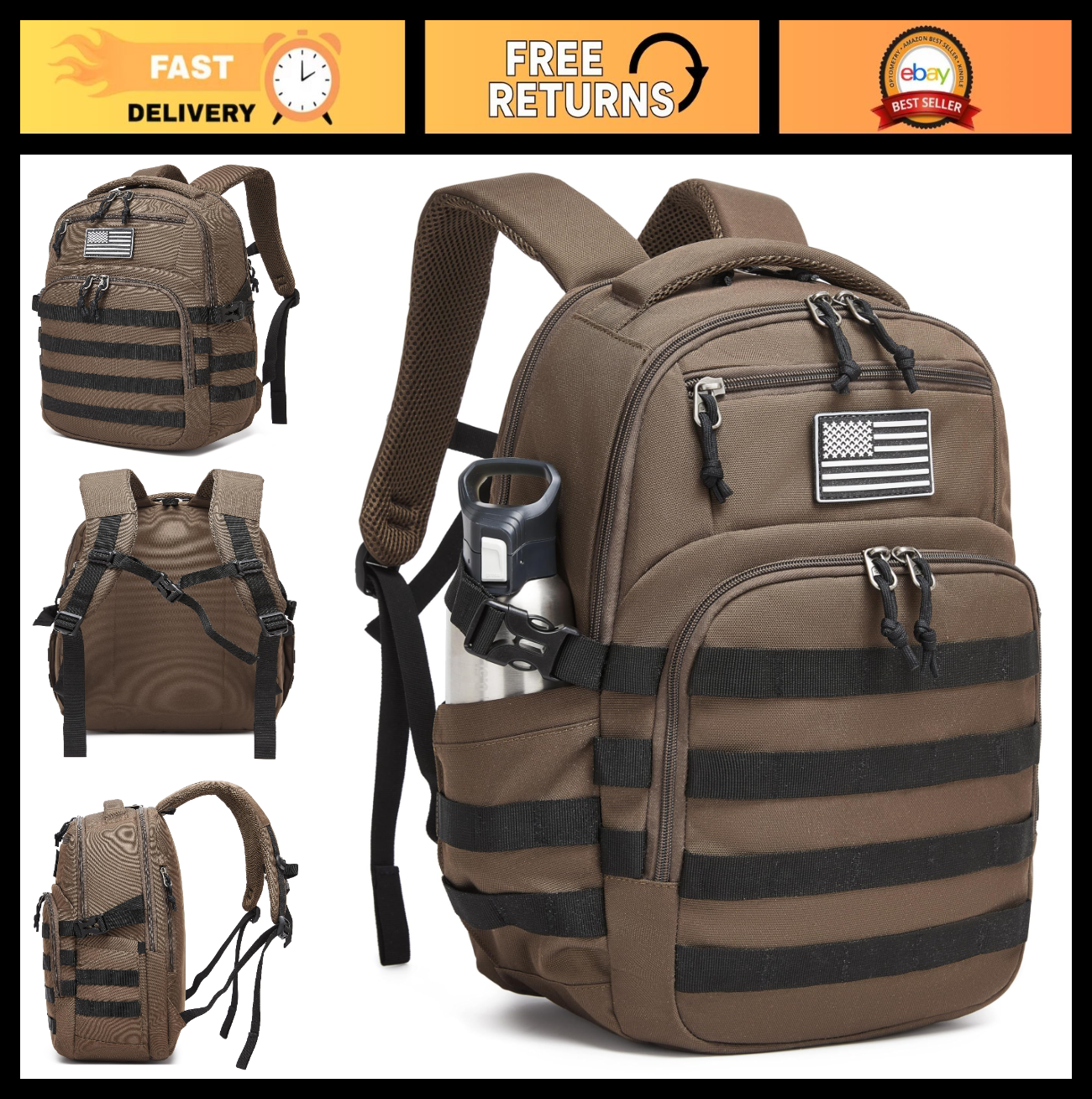 Tactical Military Backpack for Men   Small Black Assault Bag, Outdoor Gear0