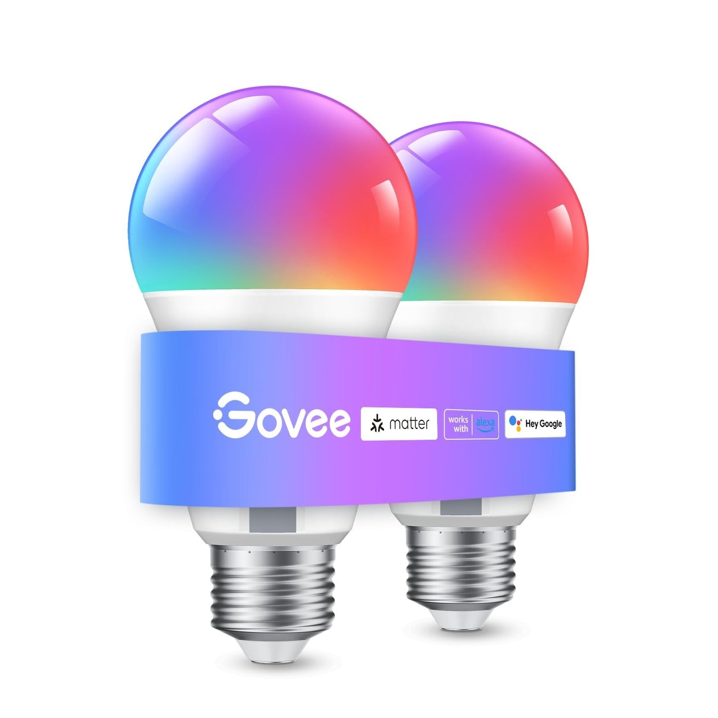 Smart LED Light Bulbs, 800 Lumen E26, RGBWW Color Changing, WiFi & Bluetooth, Mu1