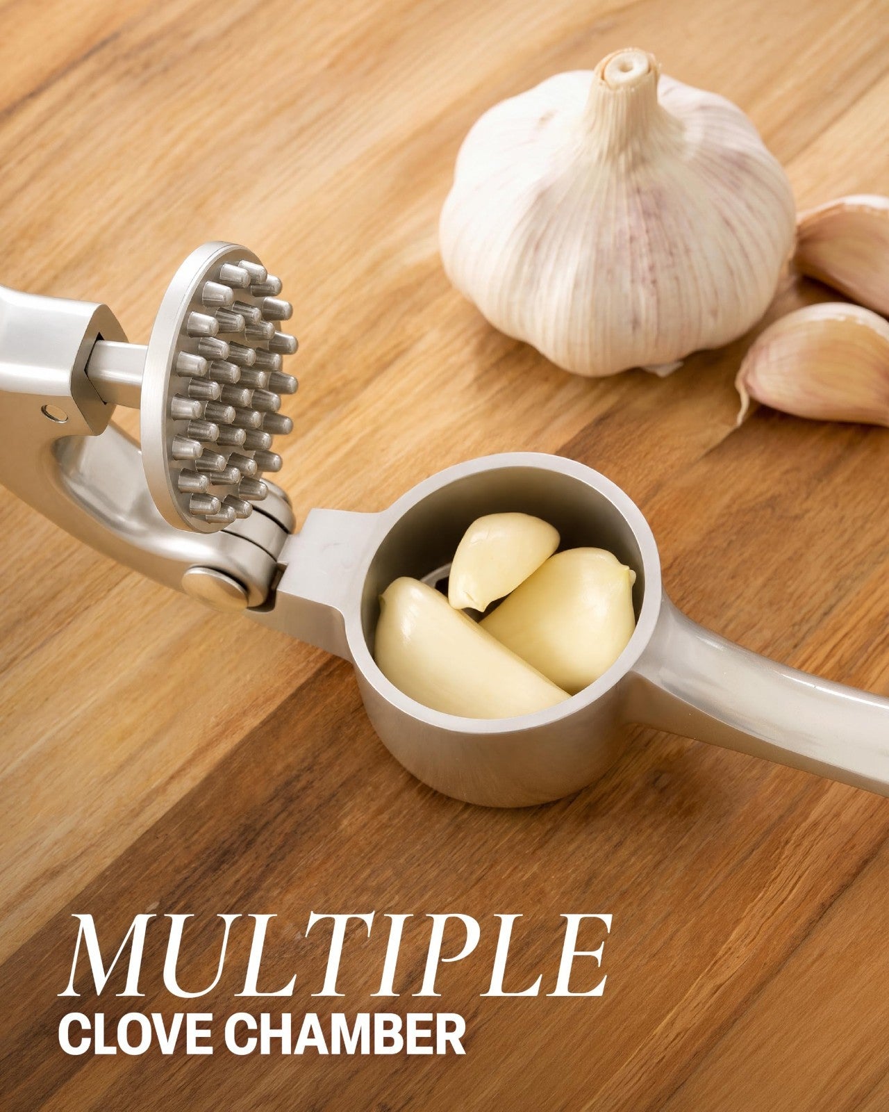 Premium Garlic Press Set   Rust Proof Mincer Tool, Easy Squeeze, Ergonomic Handl4