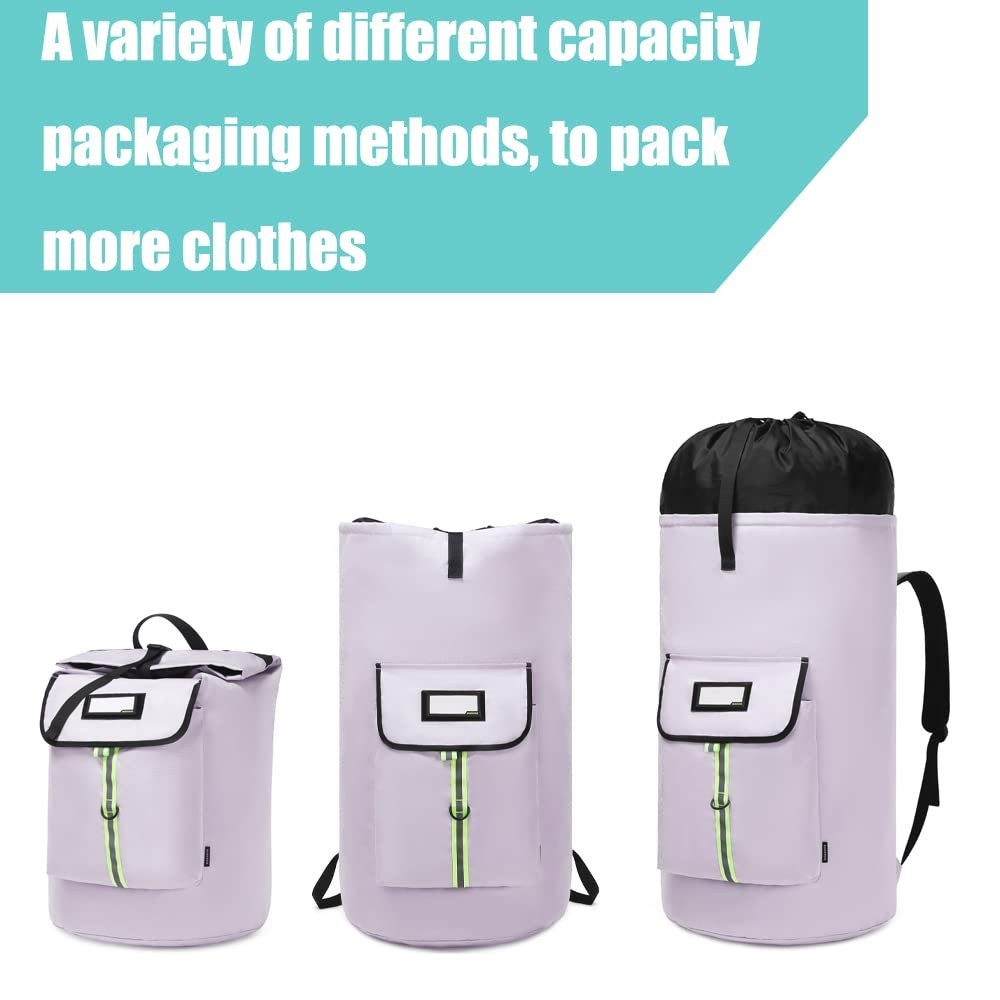 Extra-Large Heavy Duty Laundry Backpack Bag for College Students - Drawstring Cl4