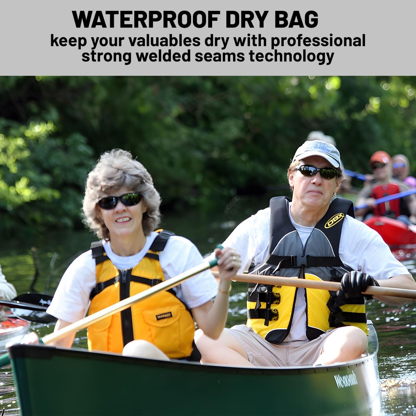 Waterproof Dry Bag Backpack - Lightweight Floating Roll Top for Kayaking, Fishin3