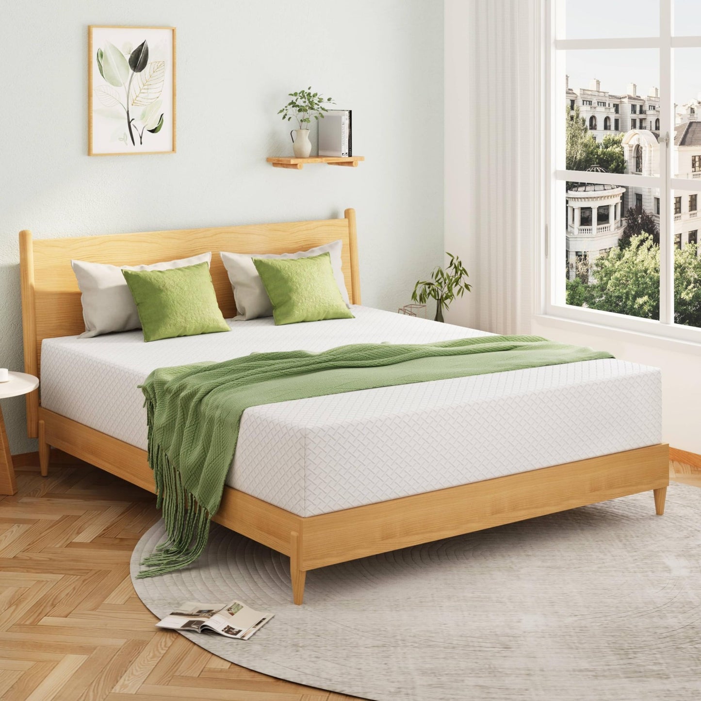 King Size 12" Memory Foam Mattress   Cooling Gel, Medium Firm, Pressure Relief,2