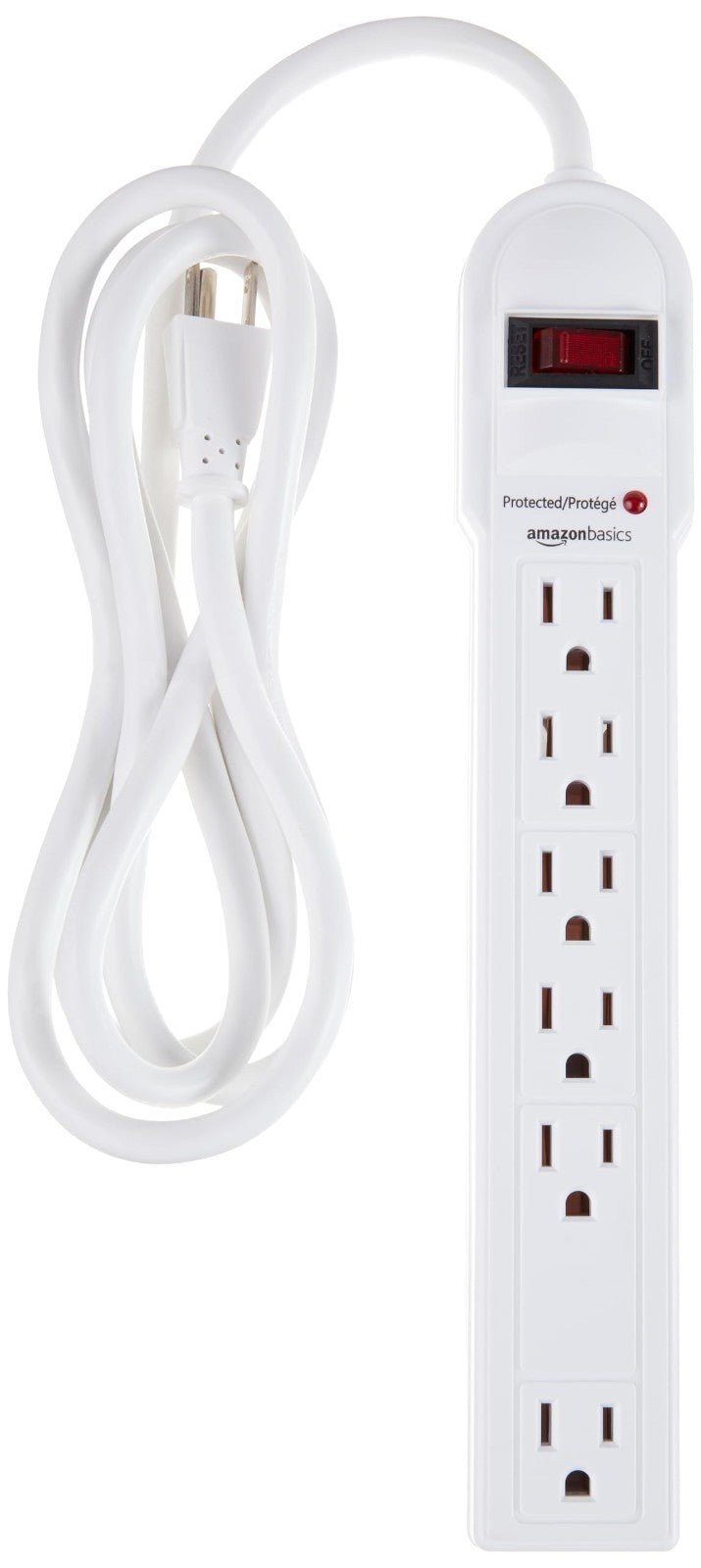 Surge Protector Power Strip 6 Outlet, 790 Joules, Circuit Breaker, 6ft Cord1