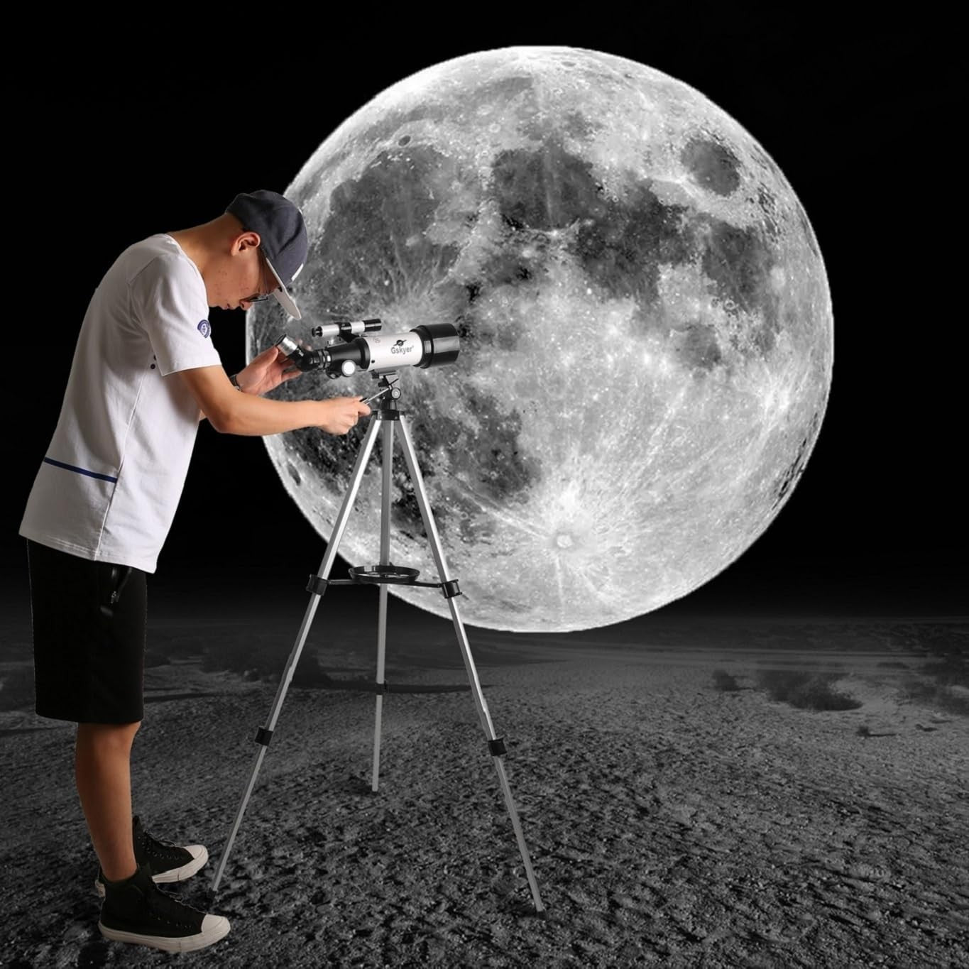 70mm Aperture 400mm Refracting Telescope for Kids & Beginners   Travel Kit, Phon5