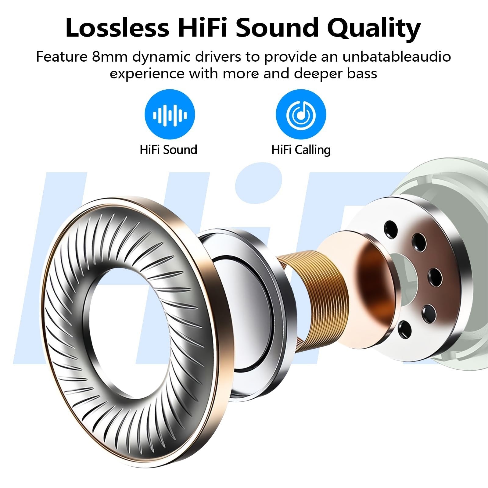 Wireless Earbuds Bluetooth 5.3, Lightweight In Ear Headphones, Premium Sound, Ba4
