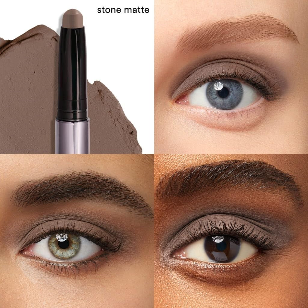 Crème-to-Powder Eyeshadow Stick - Stone Matte, Long-Lasting, Easy Application2