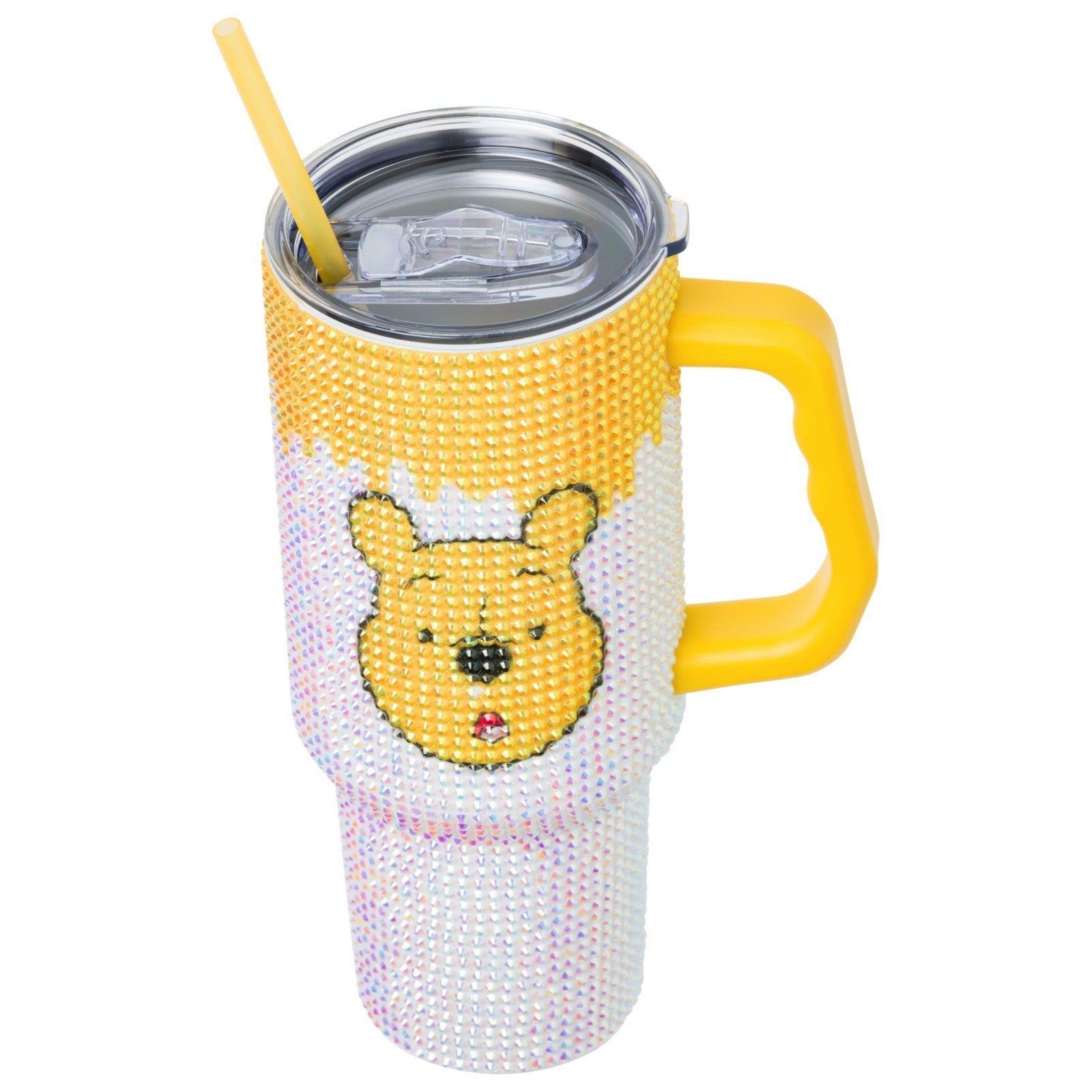 Optimized eBay Title:  "40oz Yellow Stainless Steel Tumbler with Handle & Straw3