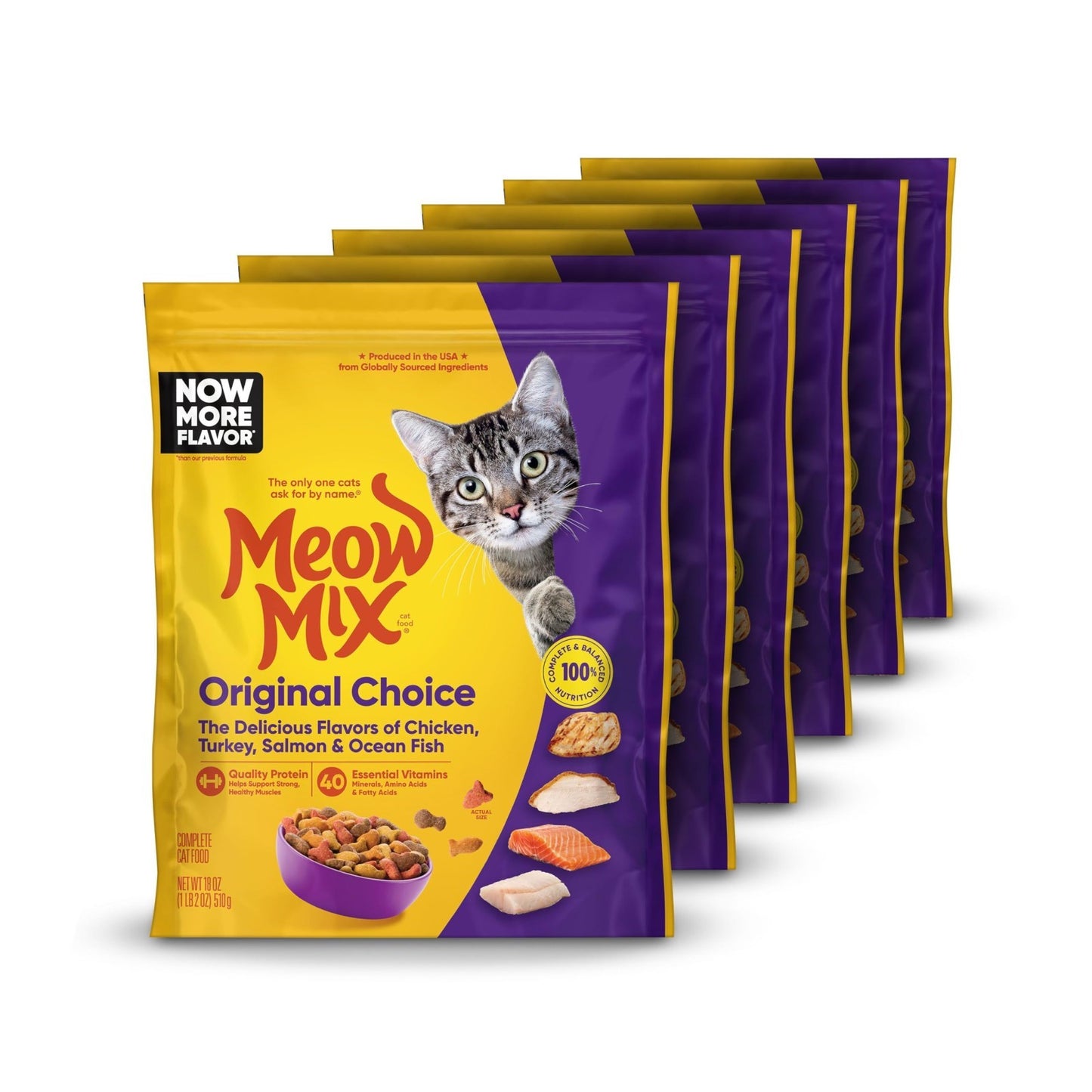 Original Choice Dry Cat Food   18 oz Pouches, Nutritious & Tasty for Cats1