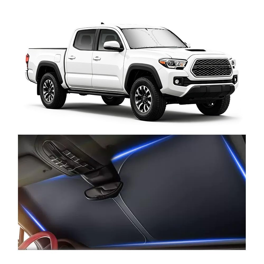 Foldable Car Windshield Sun Shade - 2026 Upgrade, Fits Toyota Tacoma 2016-2026,1