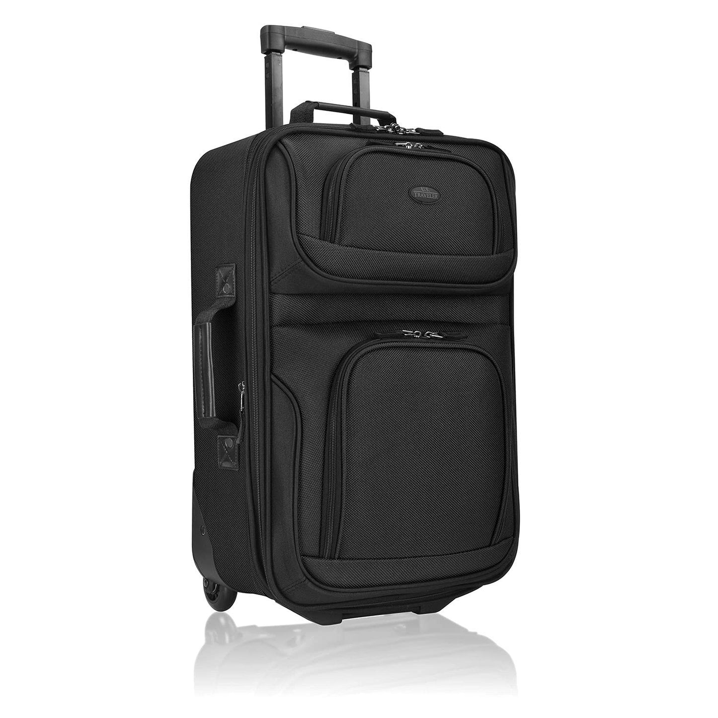 Lightweight Softside Rolling Carry-On Suitcase, 2-Wheel Travel Luggage, Black1