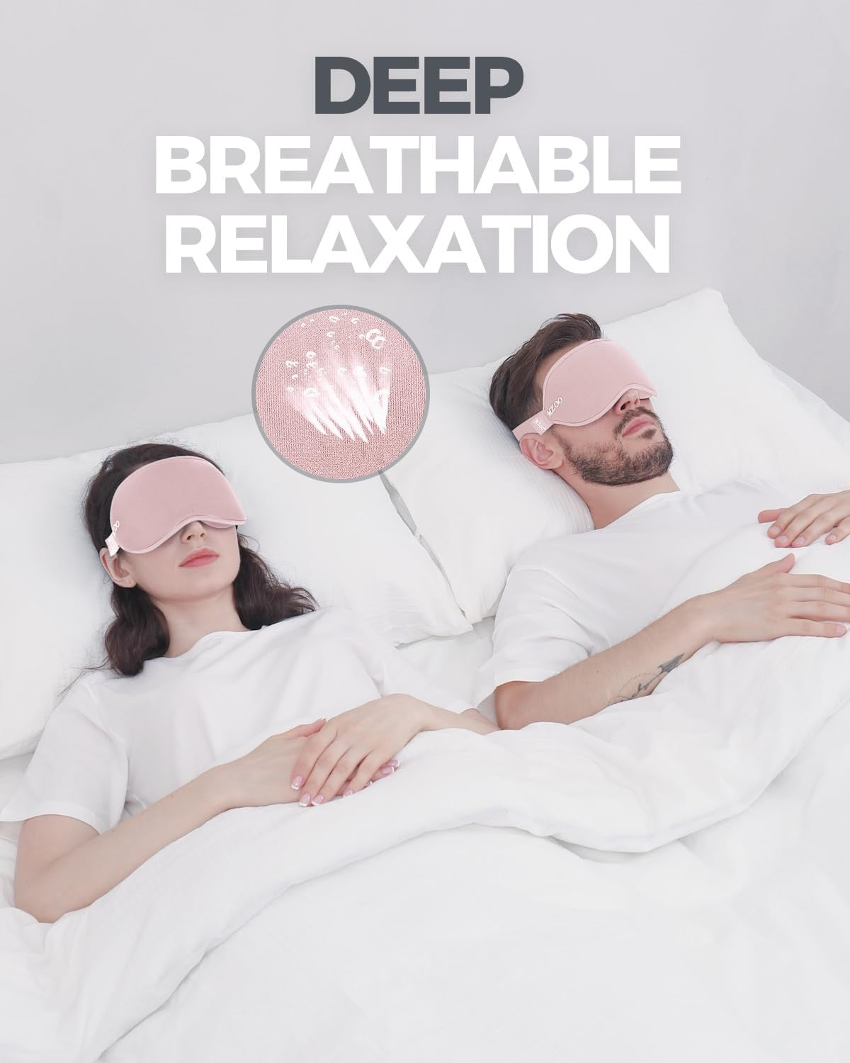 3D Luxury Sleep Mask for Side Sleepers | Soft Eye Cover, Light Blocking, Travel4