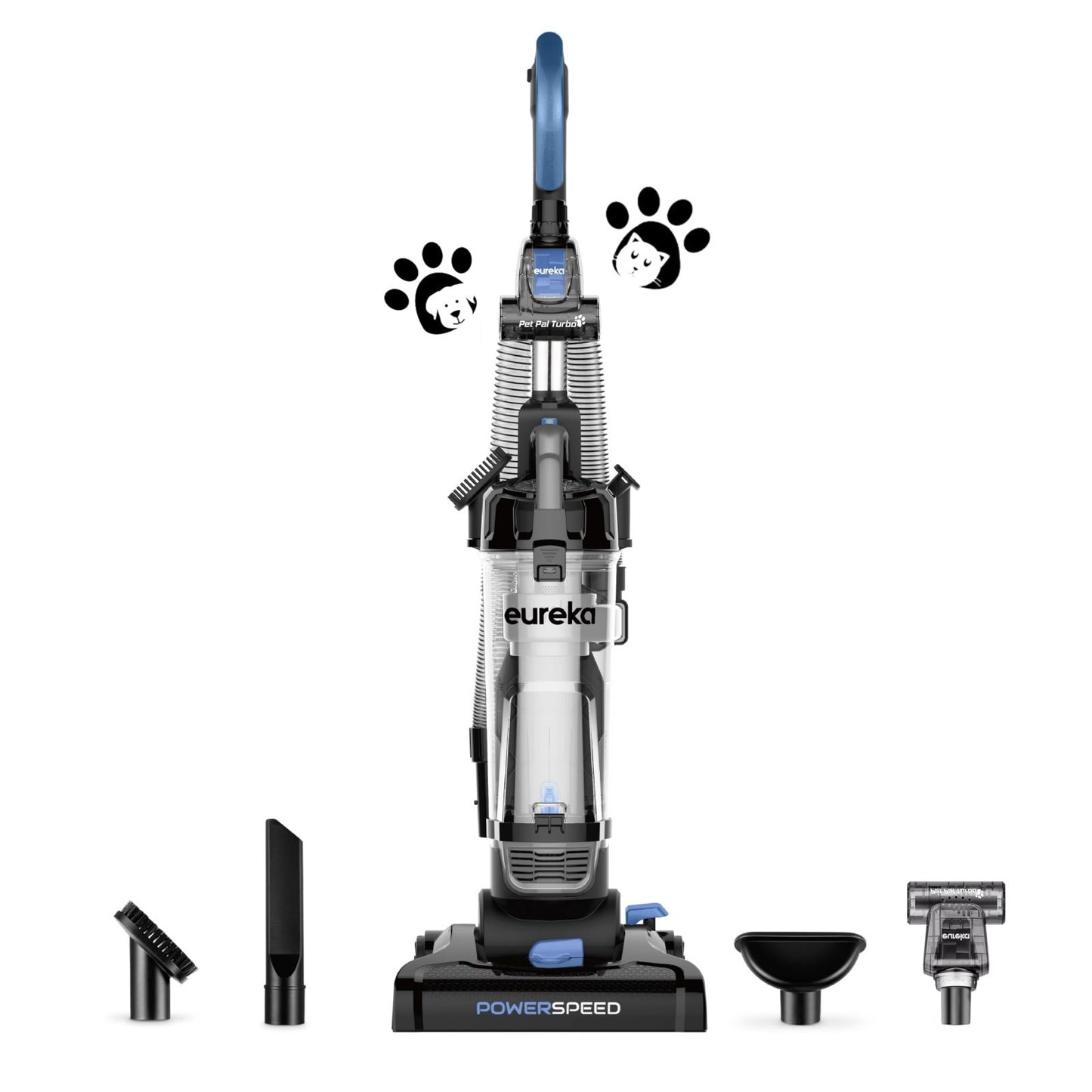 Lightweight Bagless Upright Vacuum for Carpet & Hard Floors, Pet Hair Turbo Brus1