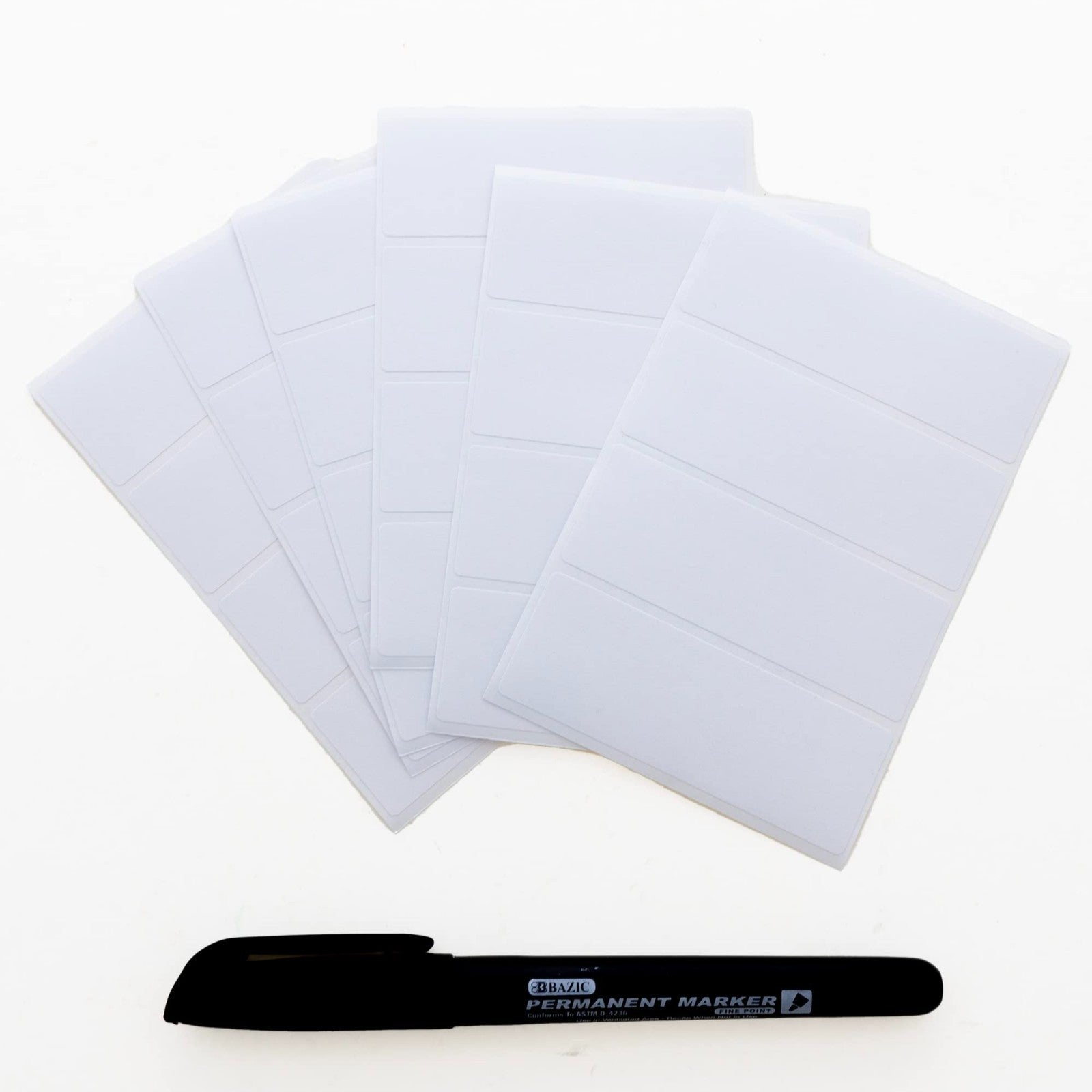 Multipurpose White Labels 2.75x1 in, 128 Count, Matte Paper, Peel-and-Stick for6