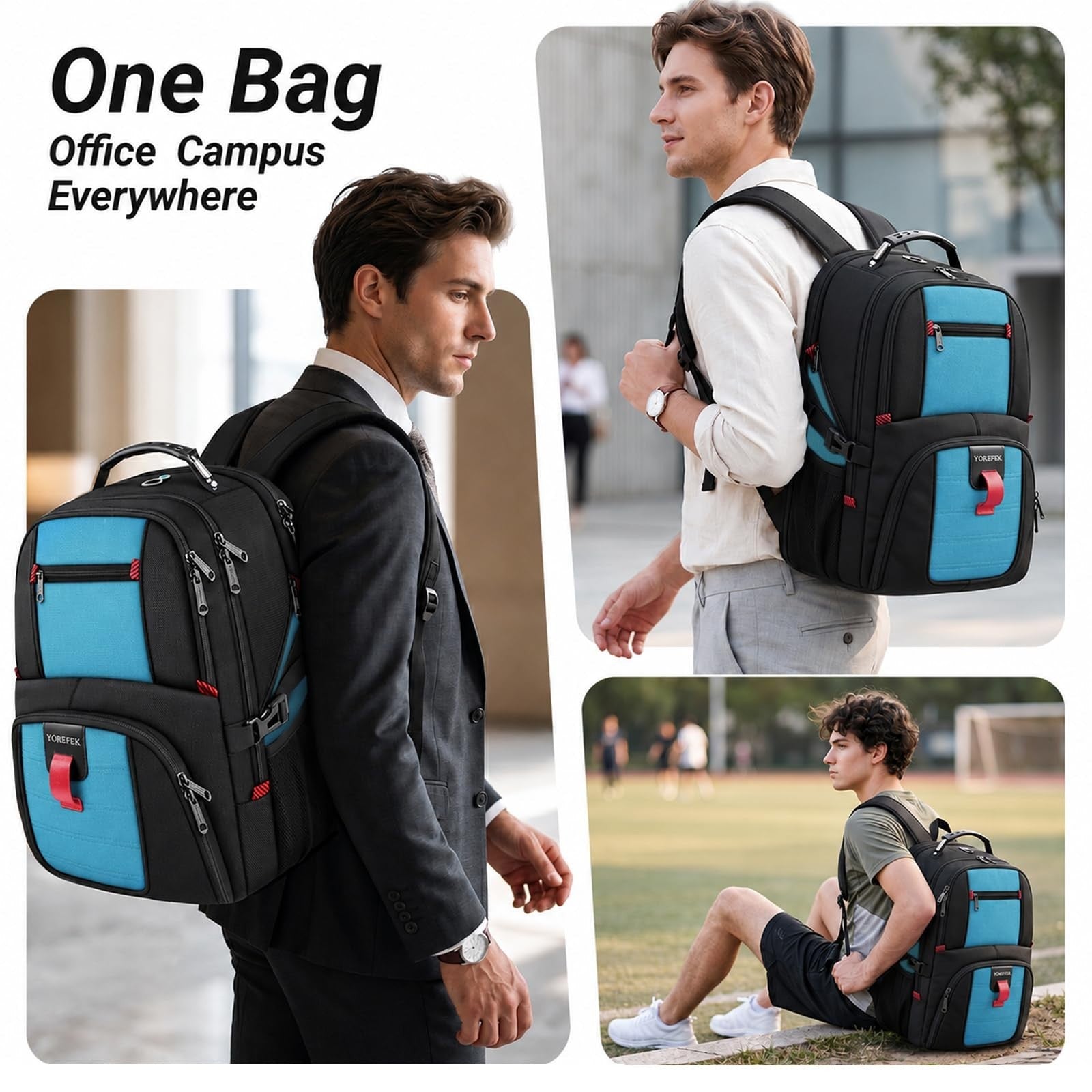Large Heavy Duty Laptop Backpack for Men, Travel Bag with Multiple Pockets4