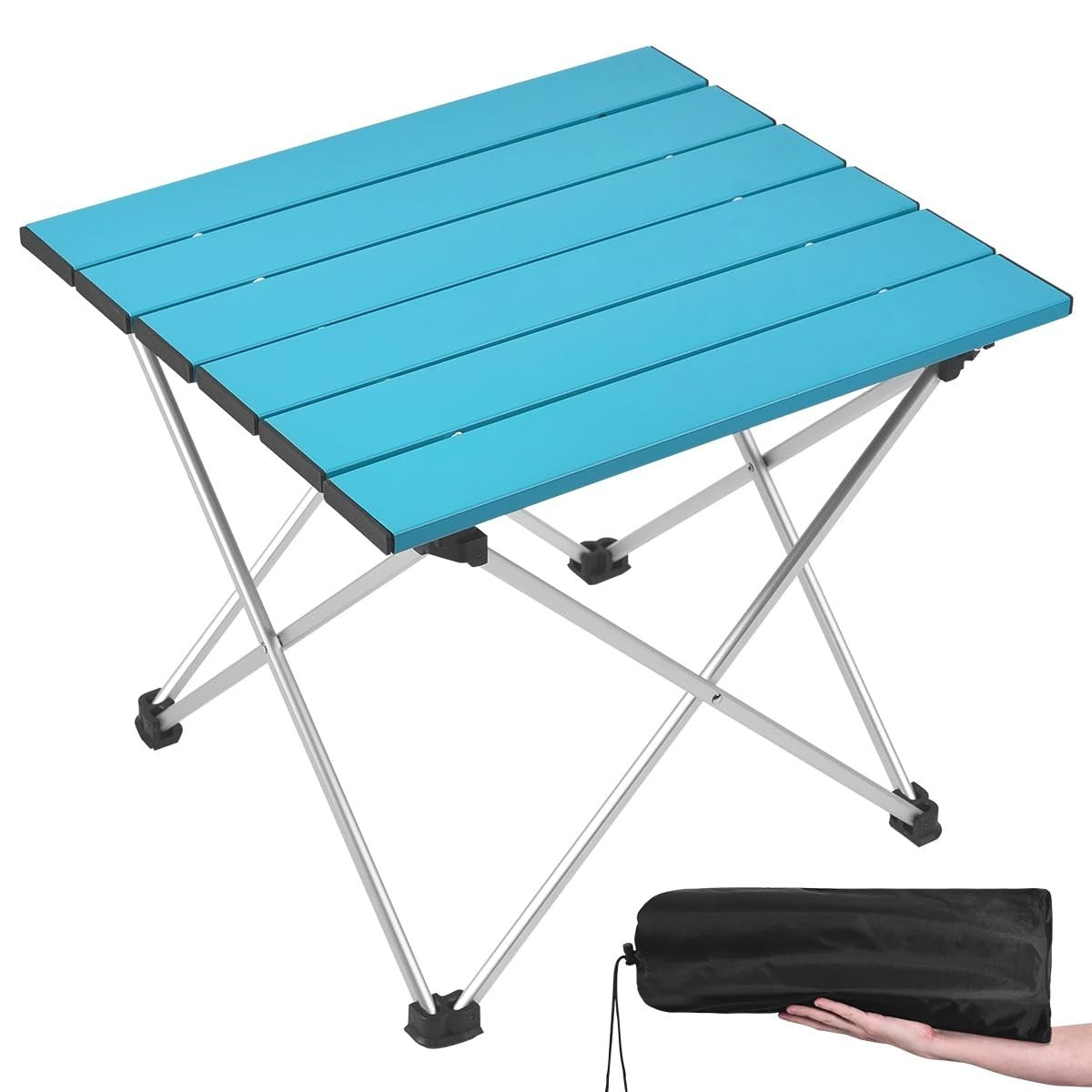 Portable Folding Camping Table - Aluminum Top, Lightweight, Ideal for Outdoor BB1