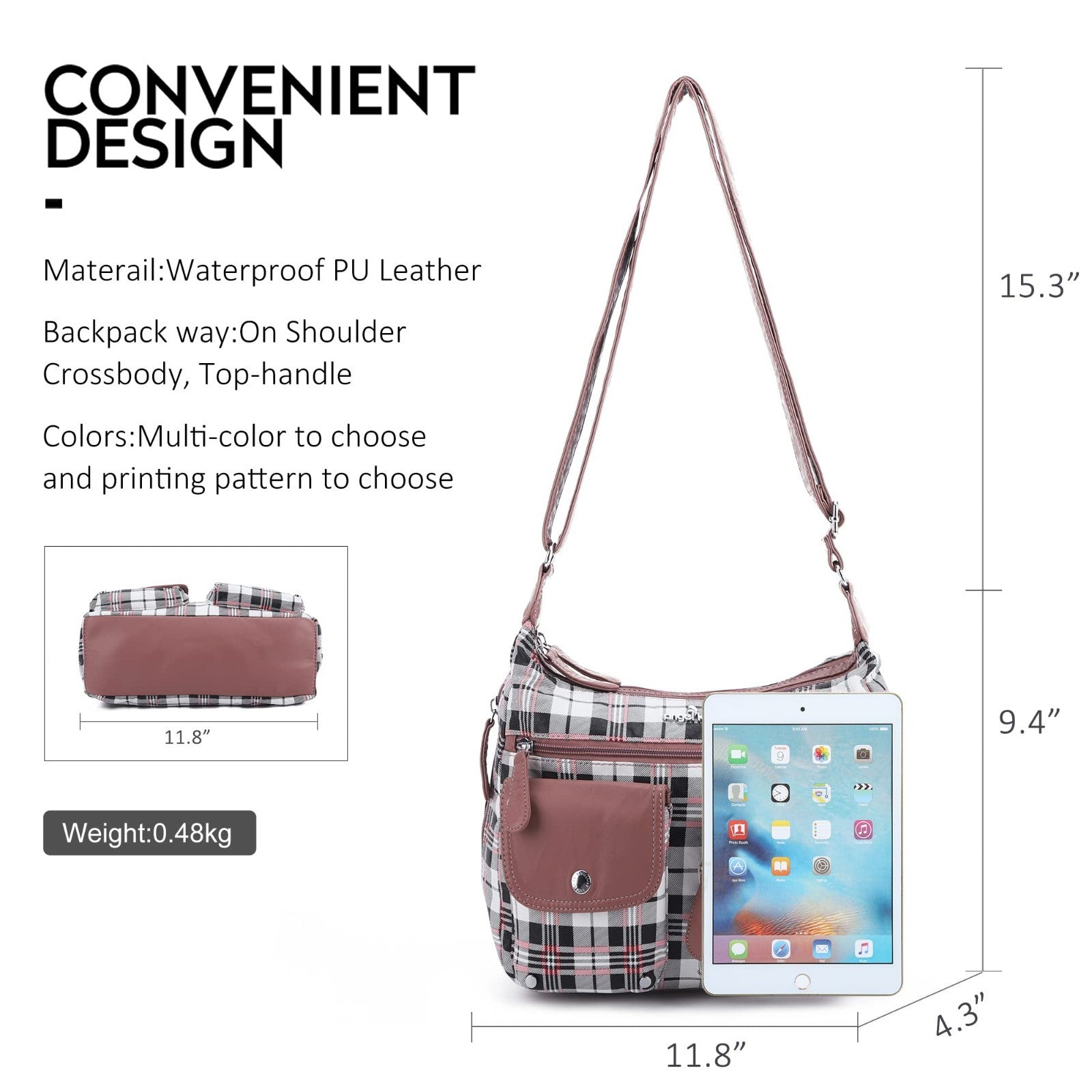 Stylish Crossbody Bags for Women   Medium Faux Leather Shoulder Handbags & Purse3