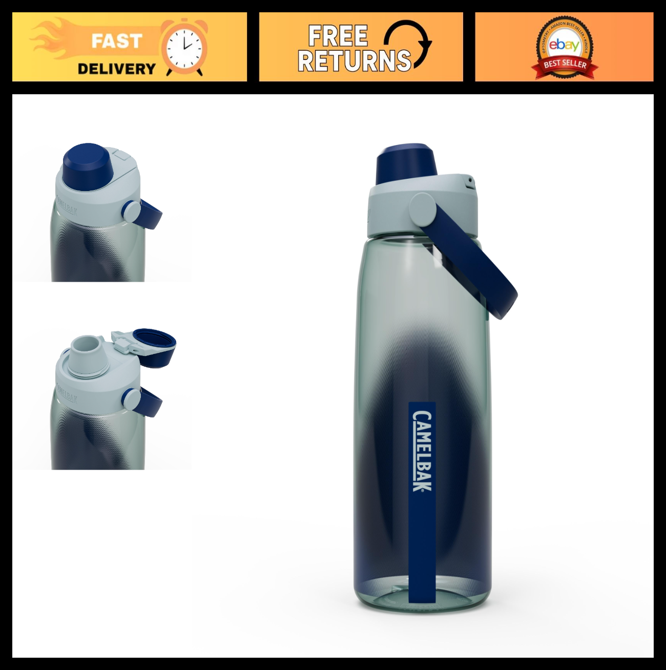 Optimized eBay Title:  "32oz High Flow Water Bottle for Quick Hydration - Ideal0