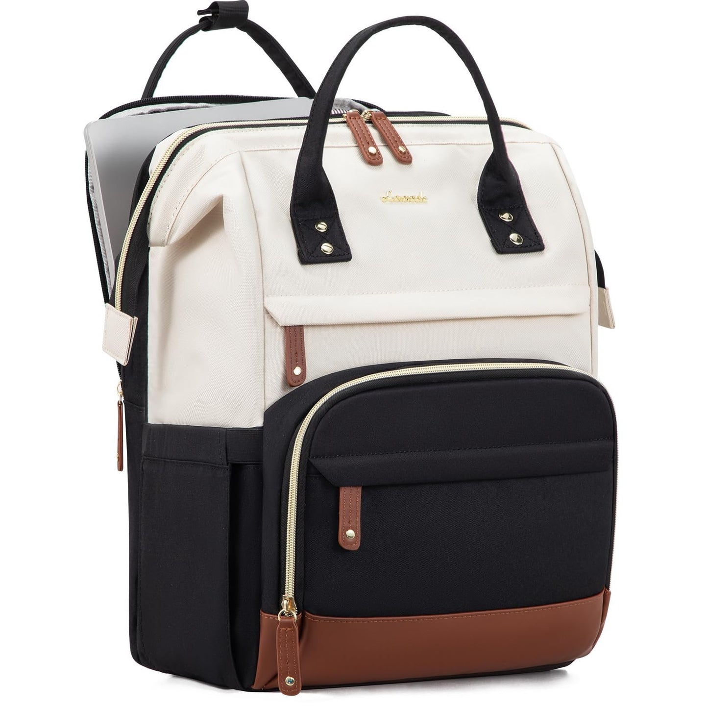 Stylish 15.6" Laptop Backpack for Women   Waterproof, Large Capacity Work & Trav0