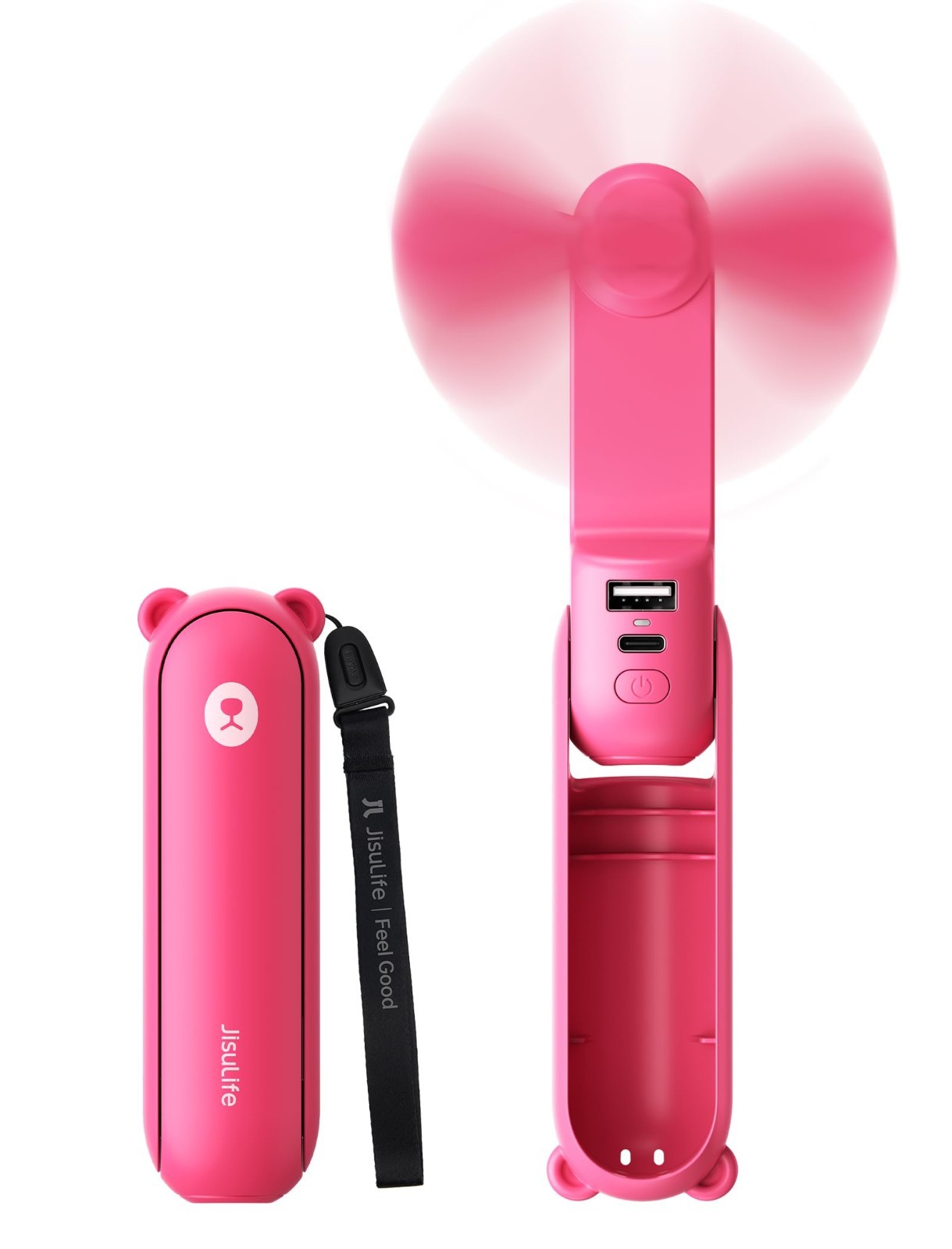 3 in 1 Portable Fan with Power Bank & Flashlight | USB Rechargeable, 19H Cooling1