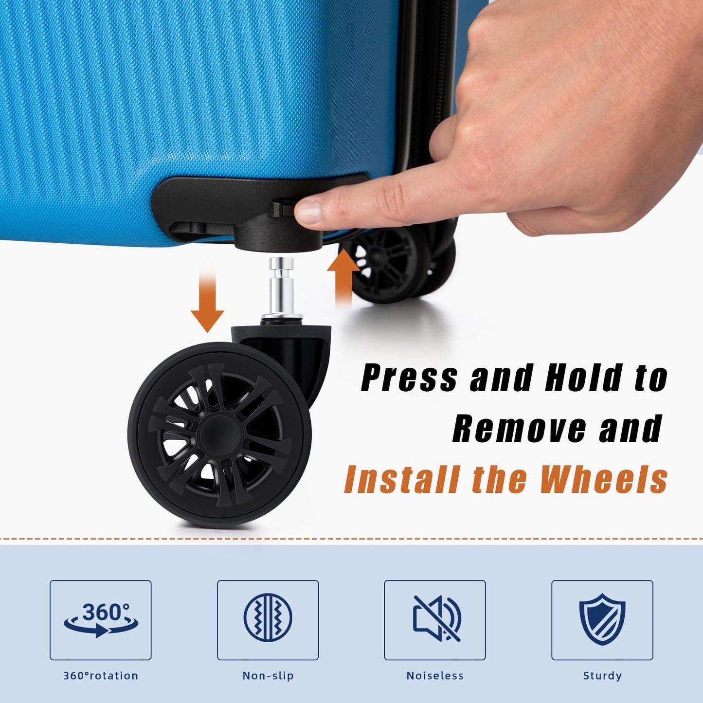 5-Piece Hardshell Luggage Set - TSA Lock, Spinner Wheels, Water-Repellent, 20/243