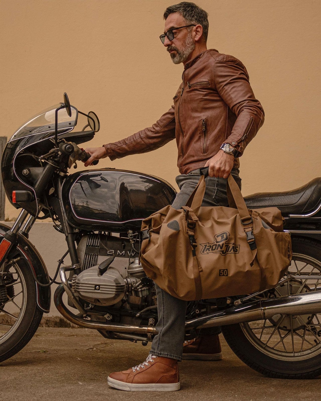 Waterproof Motorcycle Duffle Bag - 30L Tail Bag with Roll Top, Straps & Pockets5