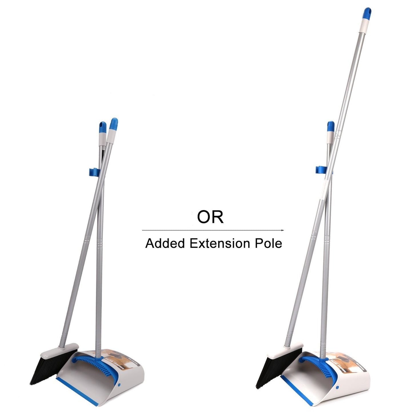 Long Handle Broom & Dustpan Set - Upright Combo for Home, Kitchen, Office, Lobby3