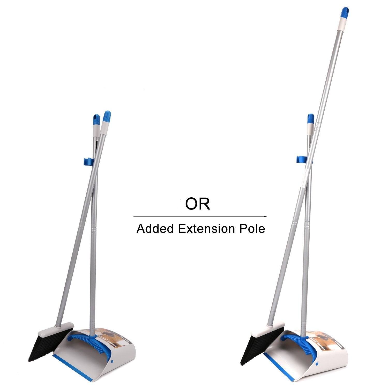 Long Handle Broom & Dustpan Set - Upright Combo for Home, Kitchen, Office, Lobby3