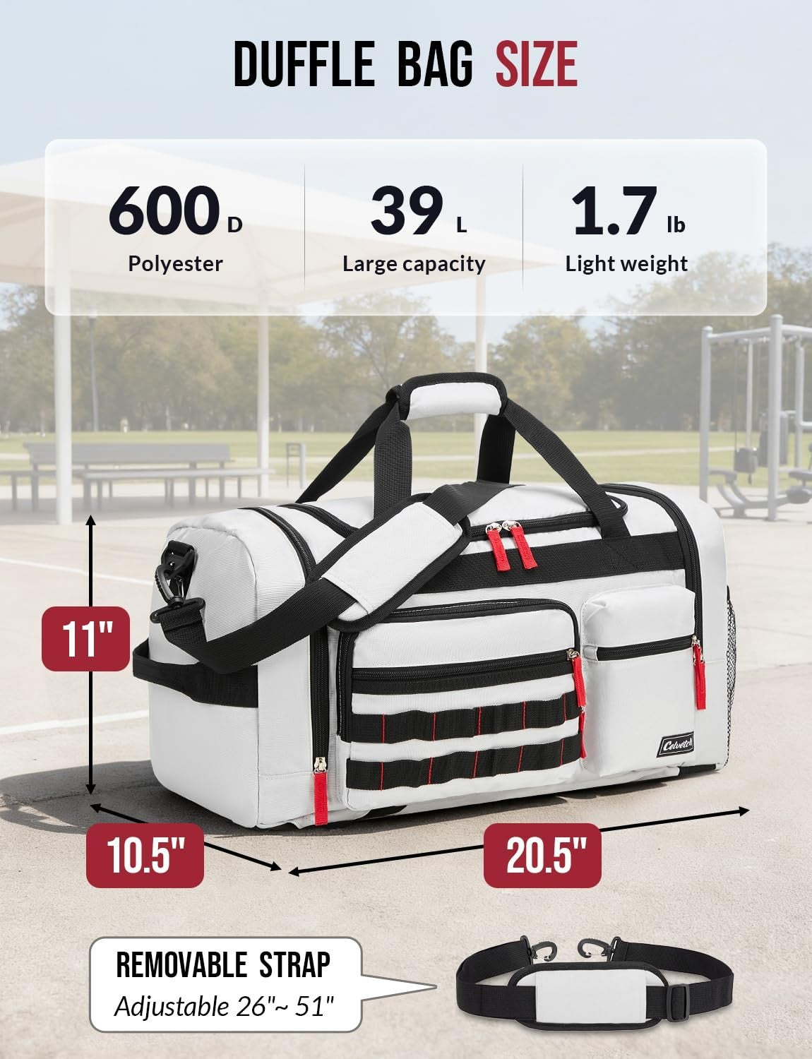3-in-1 Gym Bag for Men & Women, 39L Sports Duffel Backpack, Wet Pocket & Shoe Co2