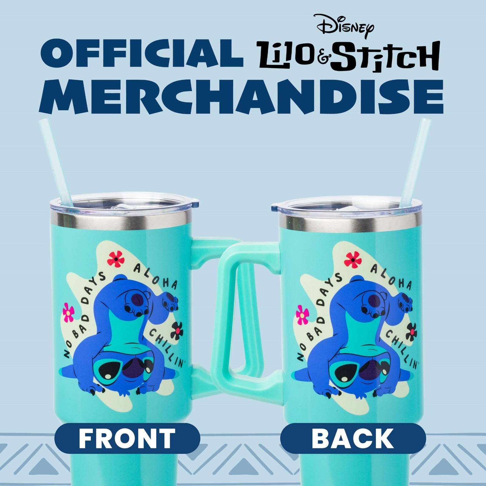 40oz Double Walled Stainless Steel Tumbler   Disney Lilo & Stitch Aloha, Fits Cu6