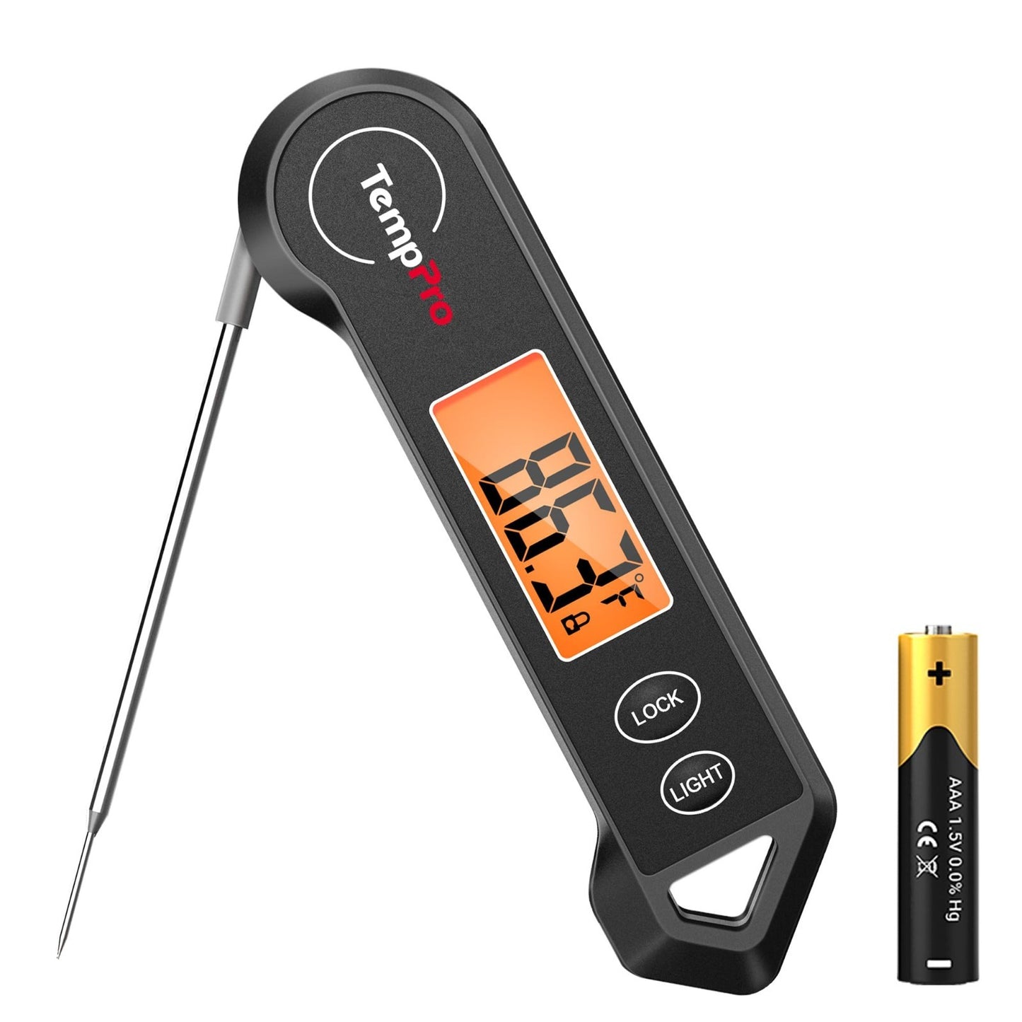 Waterproof Digital Meat Thermometer with Backlit Display & Motion Sensor for BBQ1