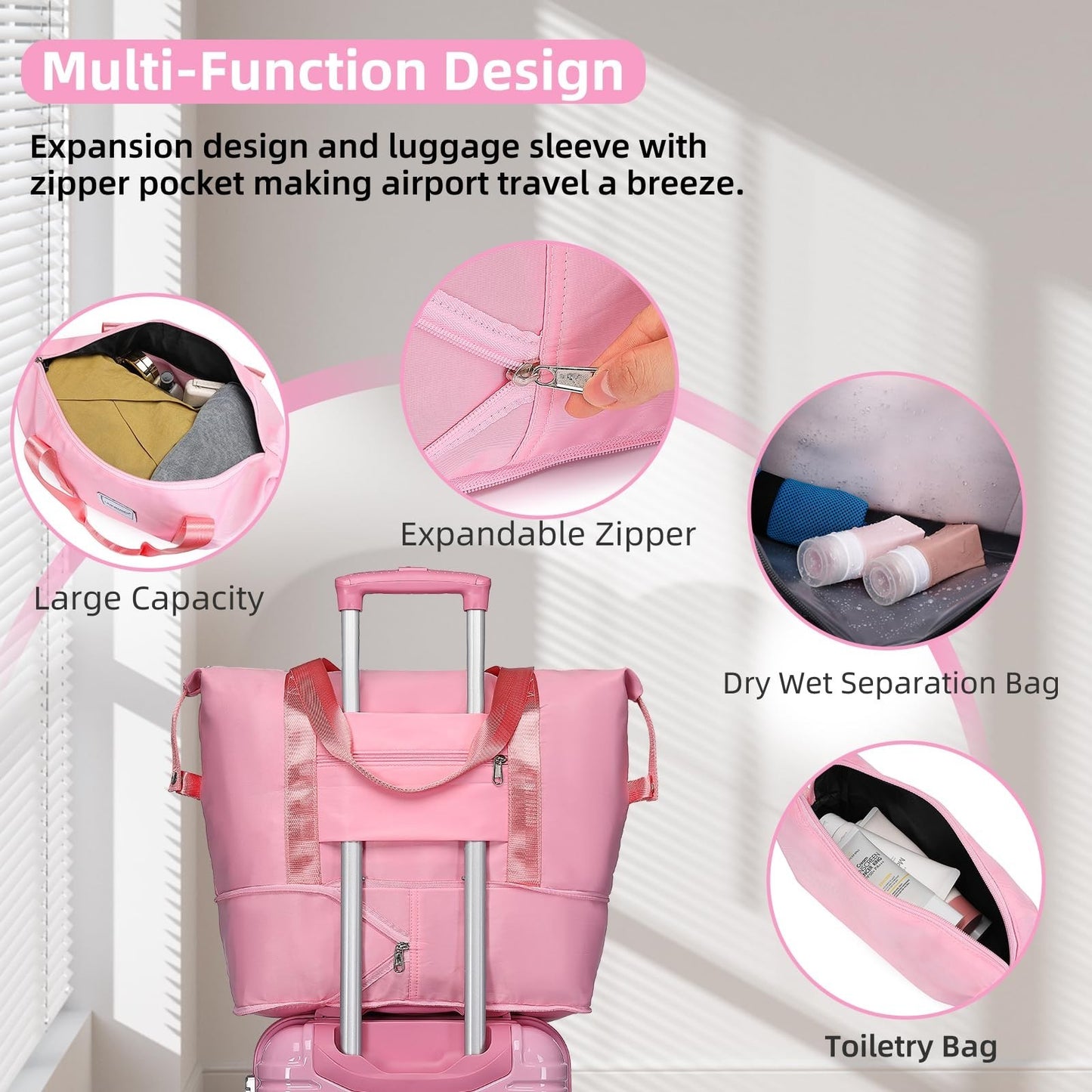 3-Piece Carry-On Luggage Set, 20in Hardshell Suitcase, Lightweight, TSA Lock, Du5