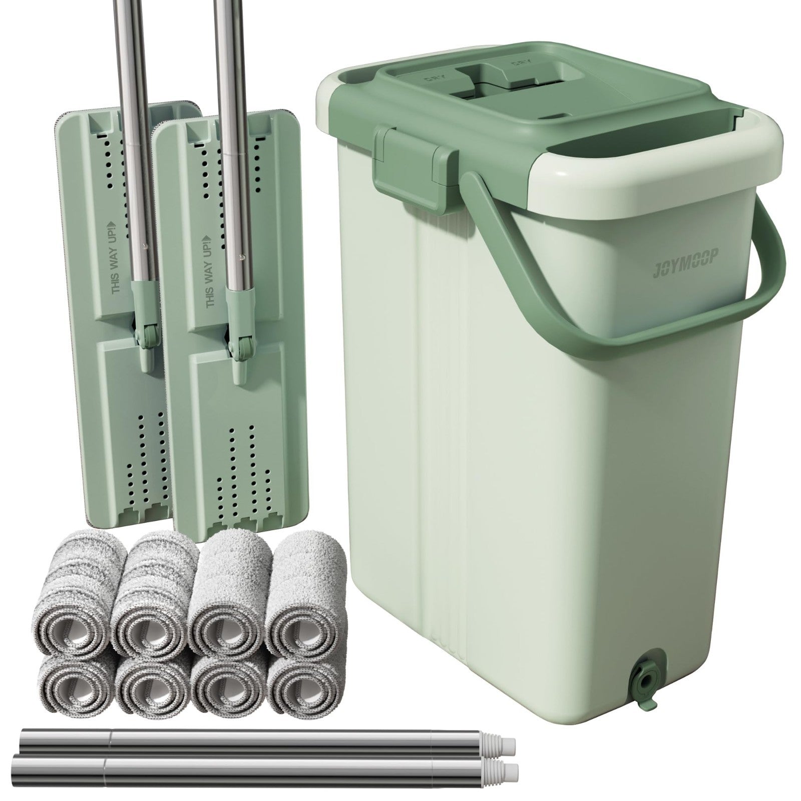 Flat Mop System with Bucket Set - Microfiber Mop for Home & Commercial Cleaning,7